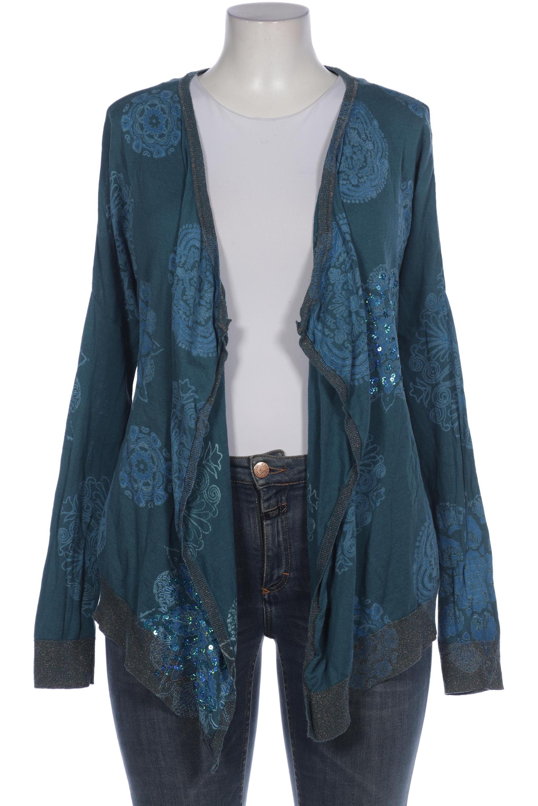 

Desigual Damen Strickjacke, türkis, Gr. 44