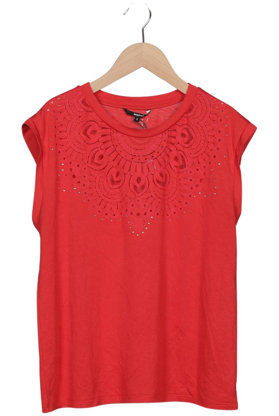 

Desigual Damen T-Shirt, rot, Gr. 36