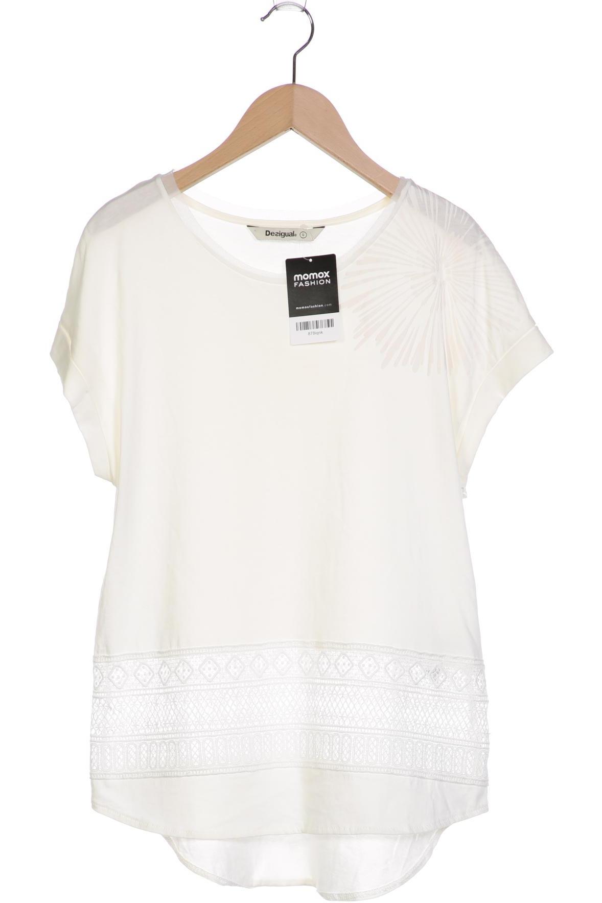 

Desigual Damen T-Shirt, cremeweiß, Gr. 36