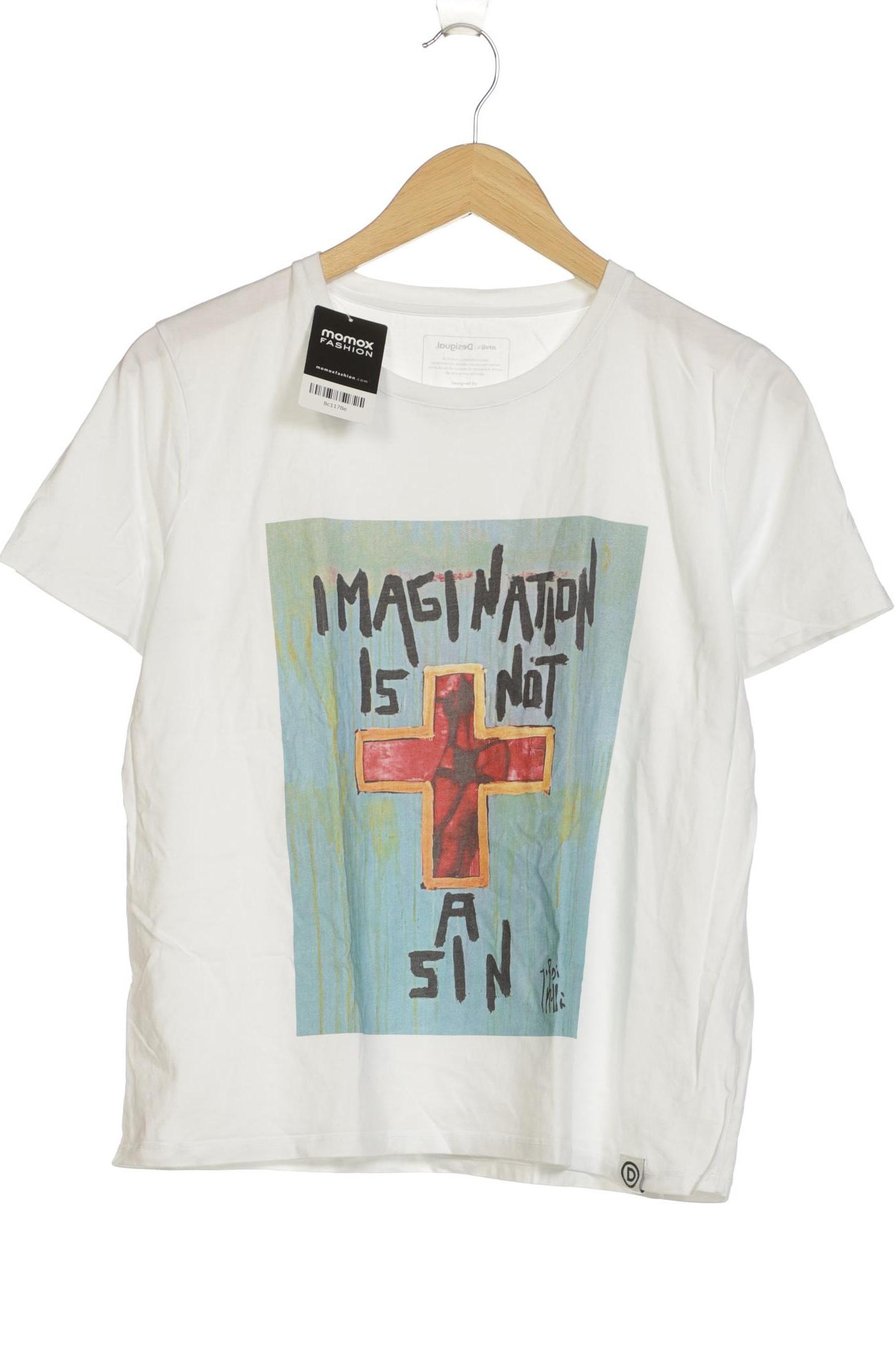 

Desigual Damen T-Shirt, weiß, Gr. 44