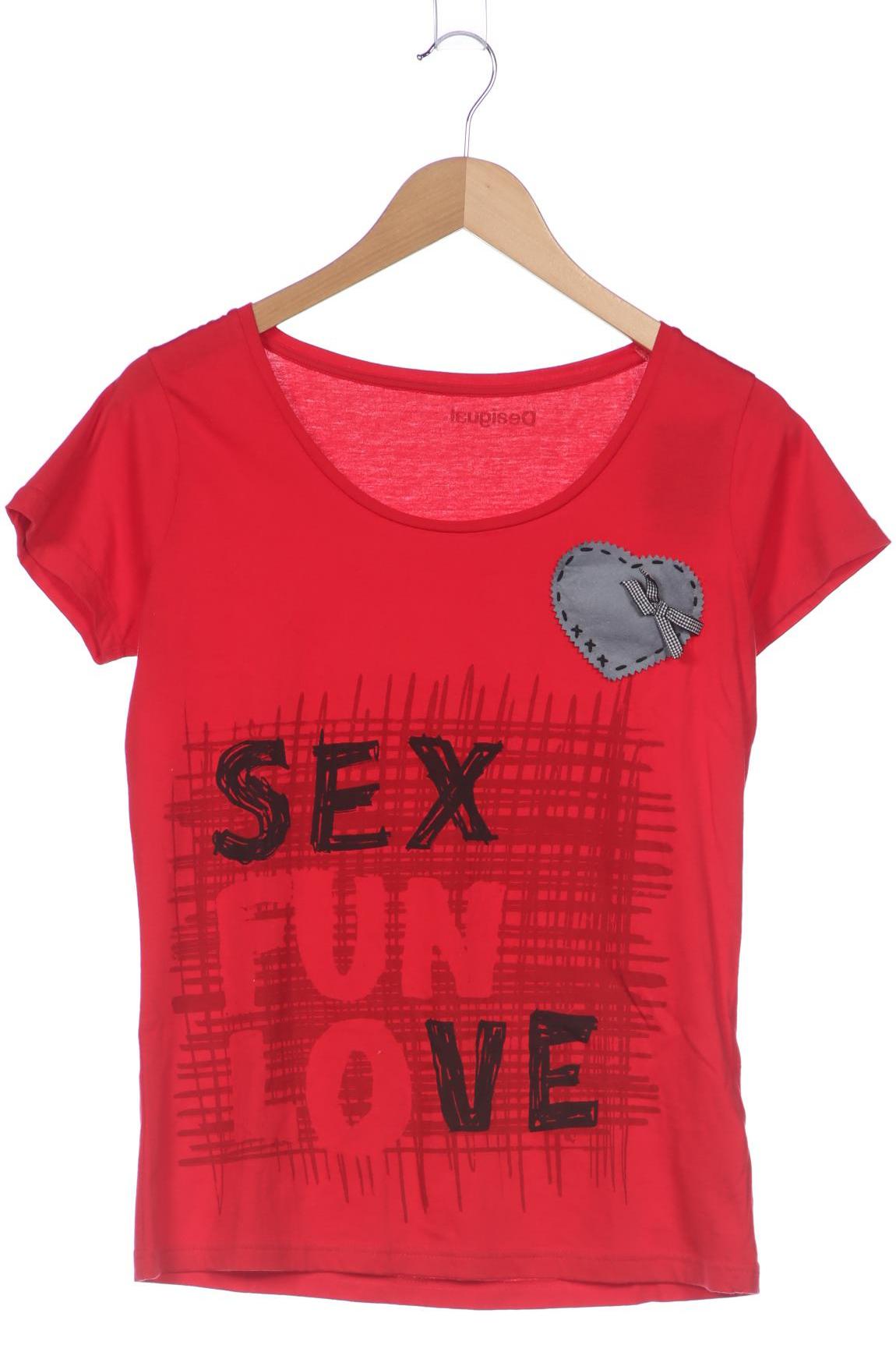 

Desigual Damen T-Shirt, rot, Gr. 42