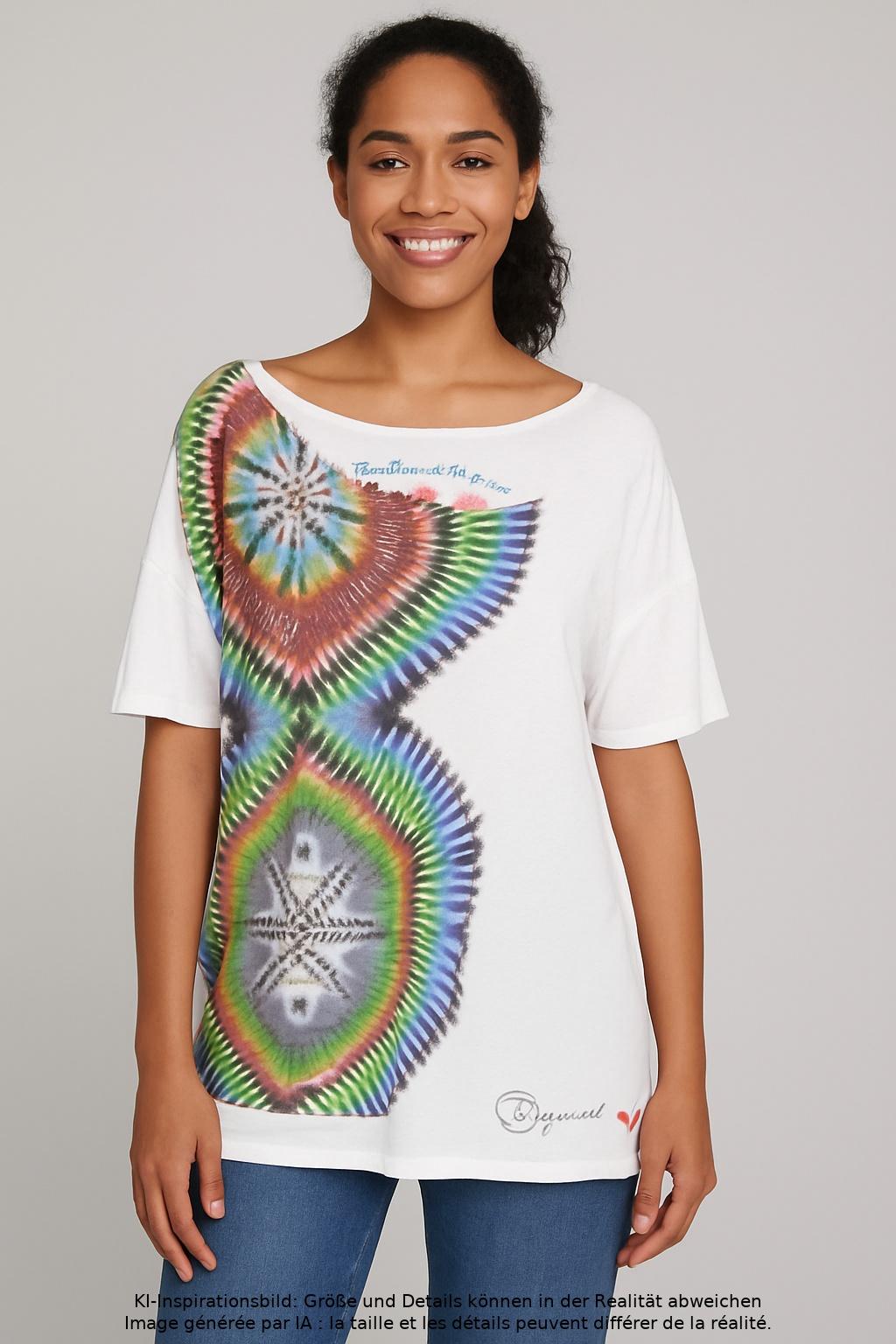 

Desigual Damen T-Shirt, weiß, Gr. 42