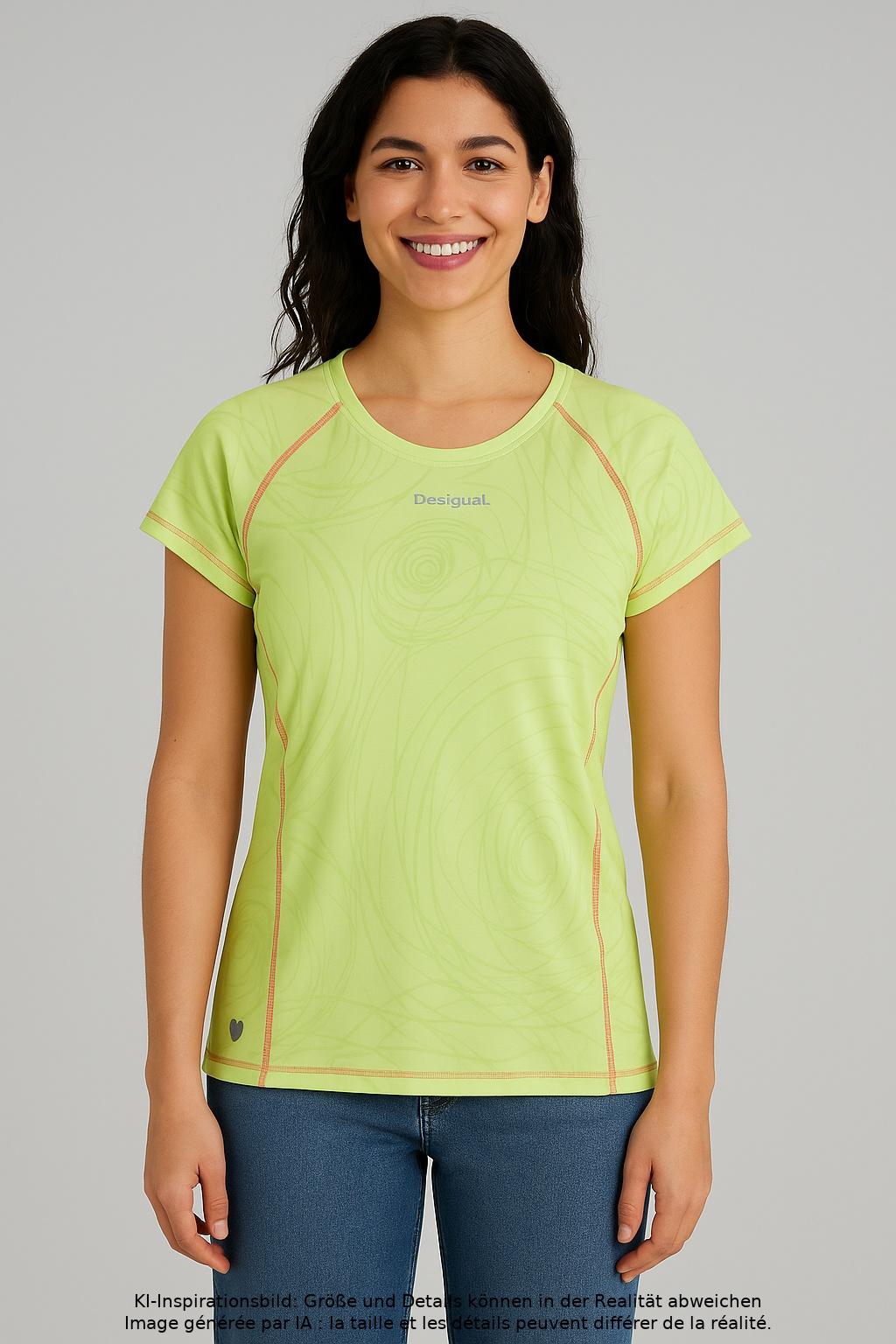 

Desigual Damen T-Shirt, hellgrün, Gr. 44