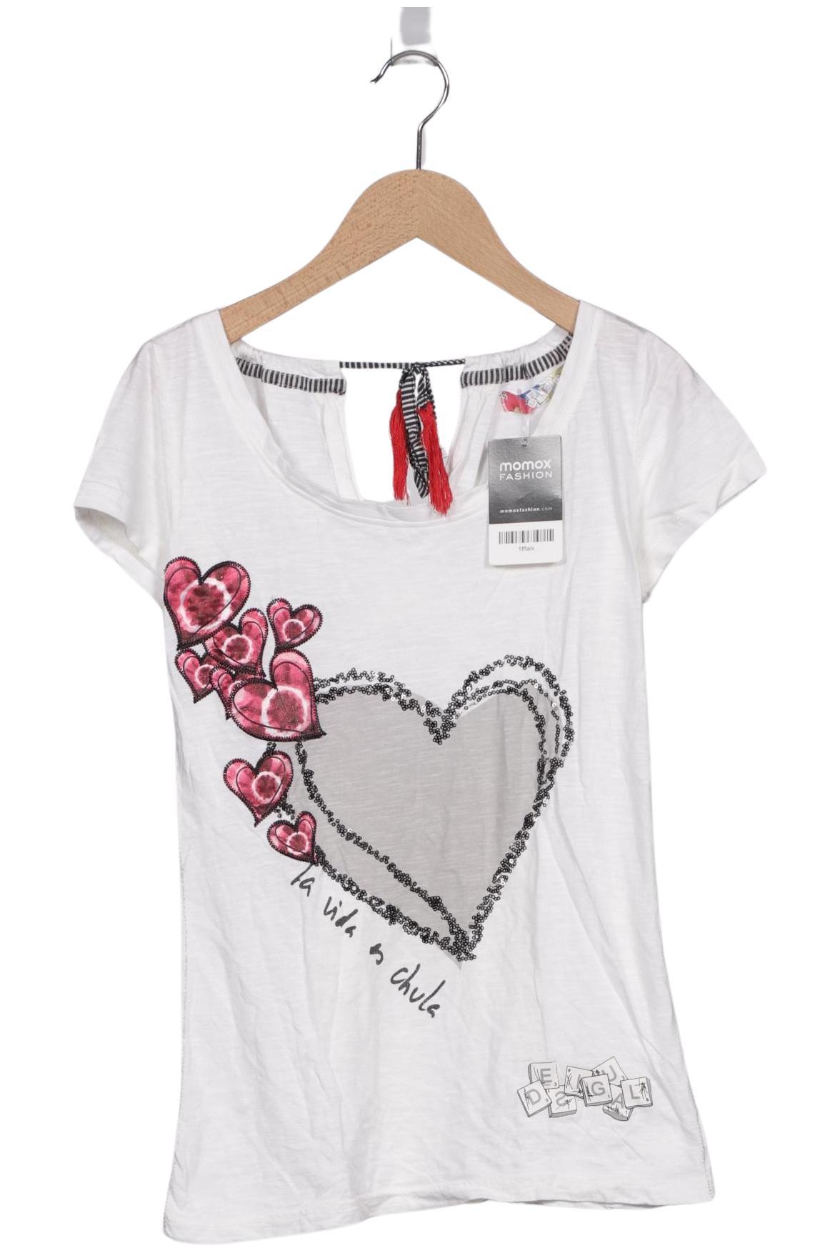 

Desigual Damen T-Shirt, cremeweiß, Gr. 36