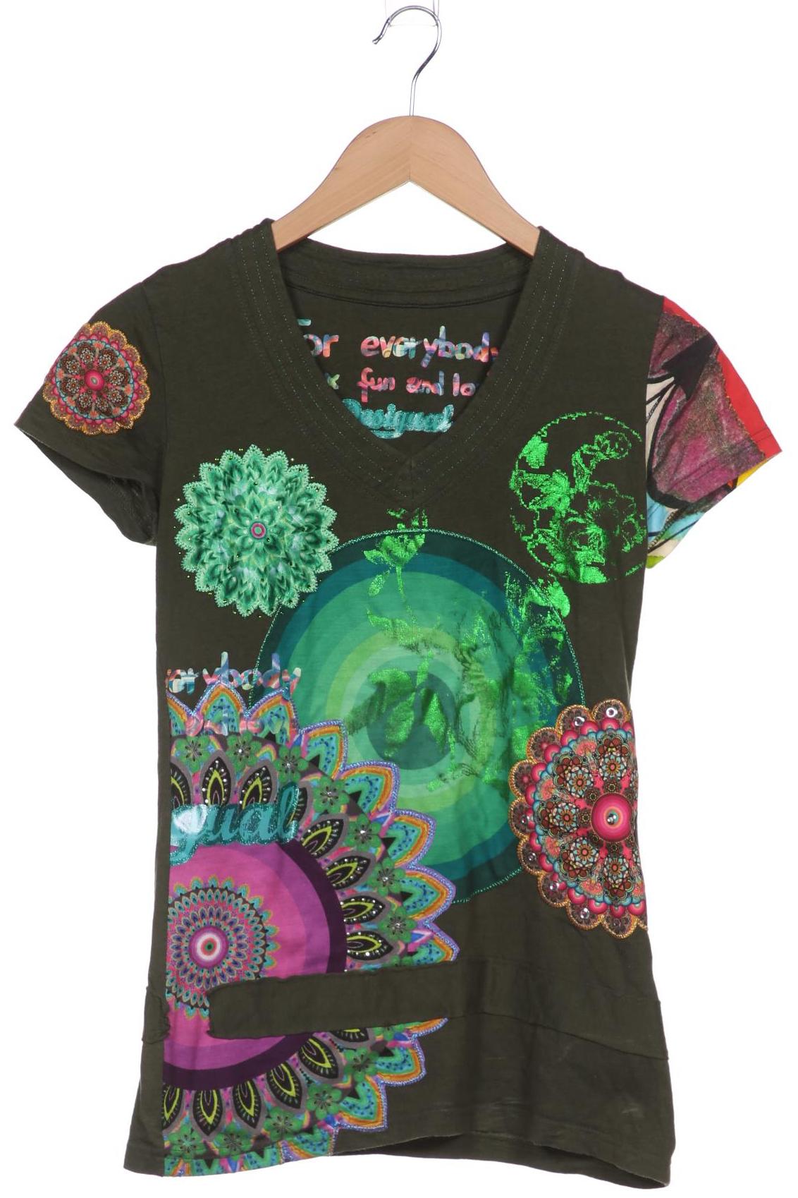 

Desigual Damen T-Shirt, grün, Gr. 34