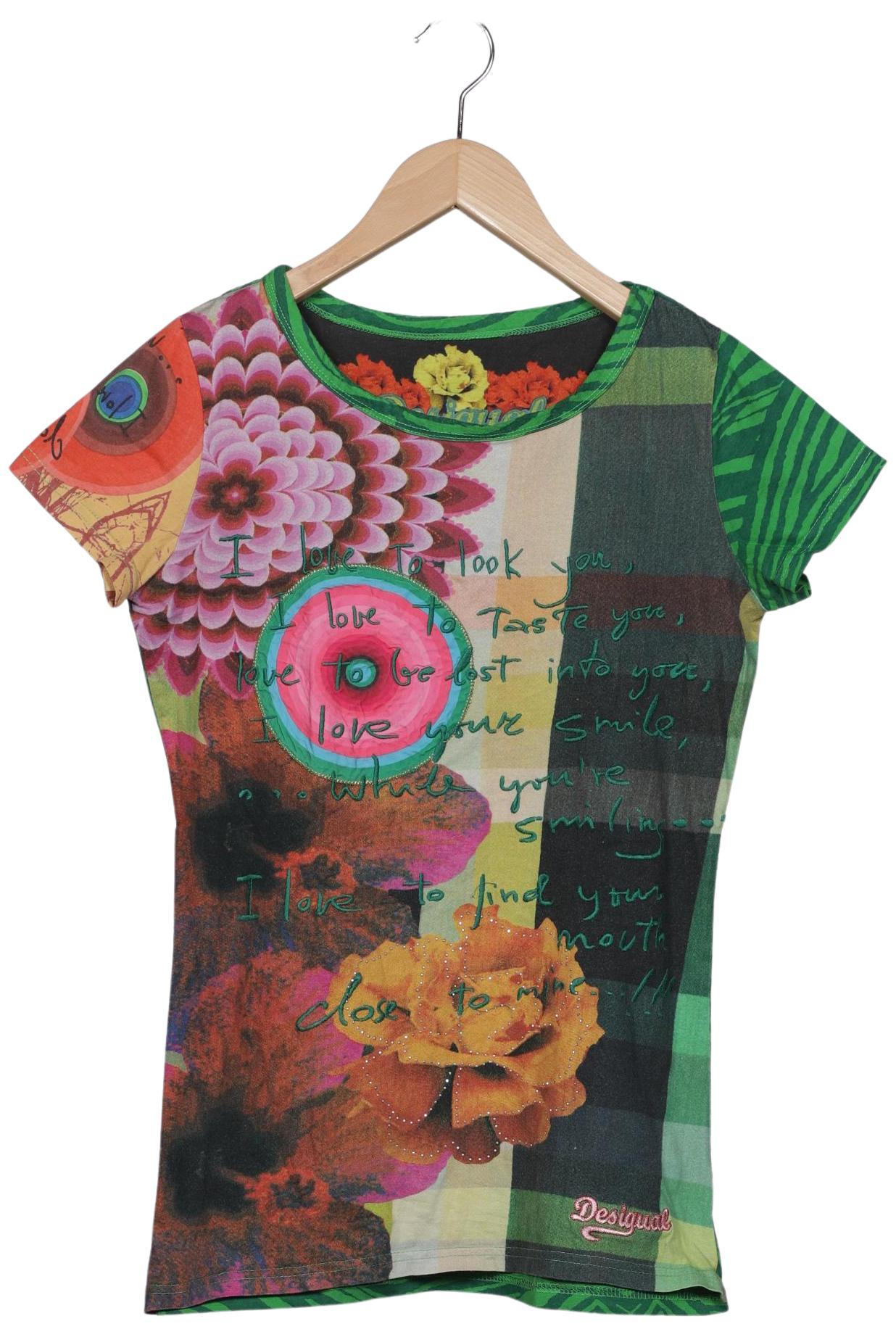 

Desigual Damen T-Shirt, grün, Gr. 36