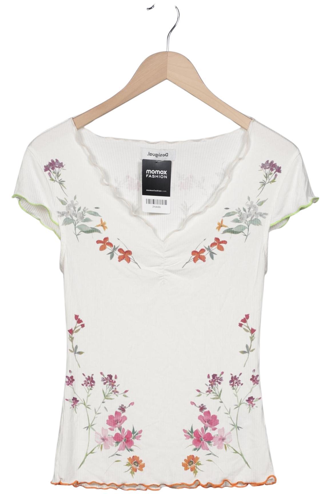 

Desigual Damen T-Shirt, cremeweiß, Gr. 36