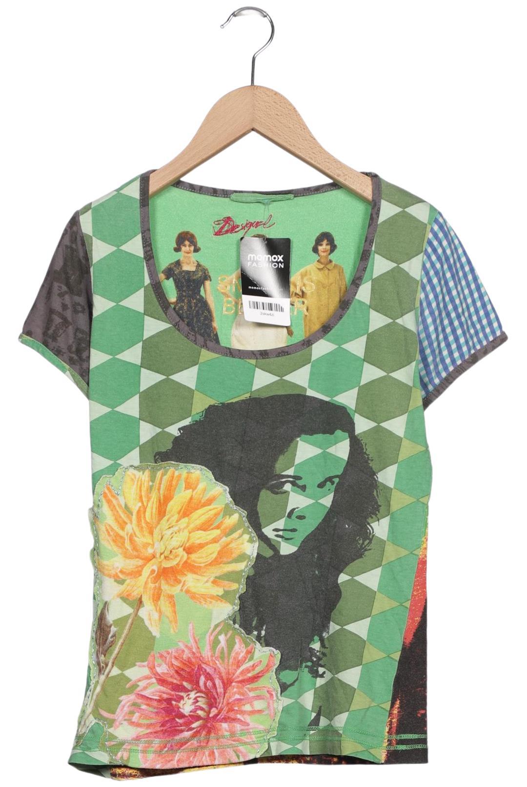 

Desigual Damen T-Shirt, grün, Gr. 34