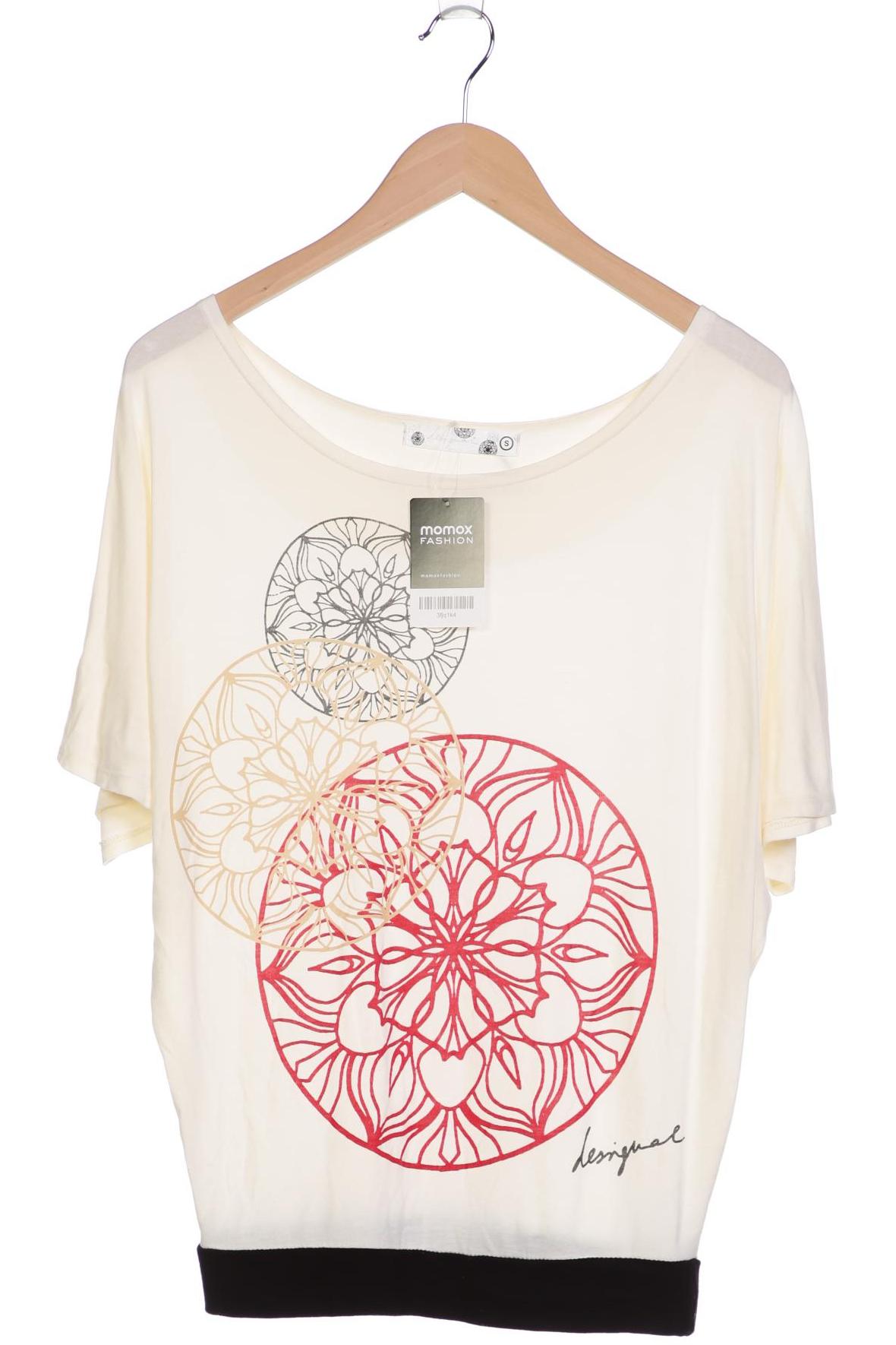 

Desigual Damen T-Shirt, cremeweiß, Gr. 36