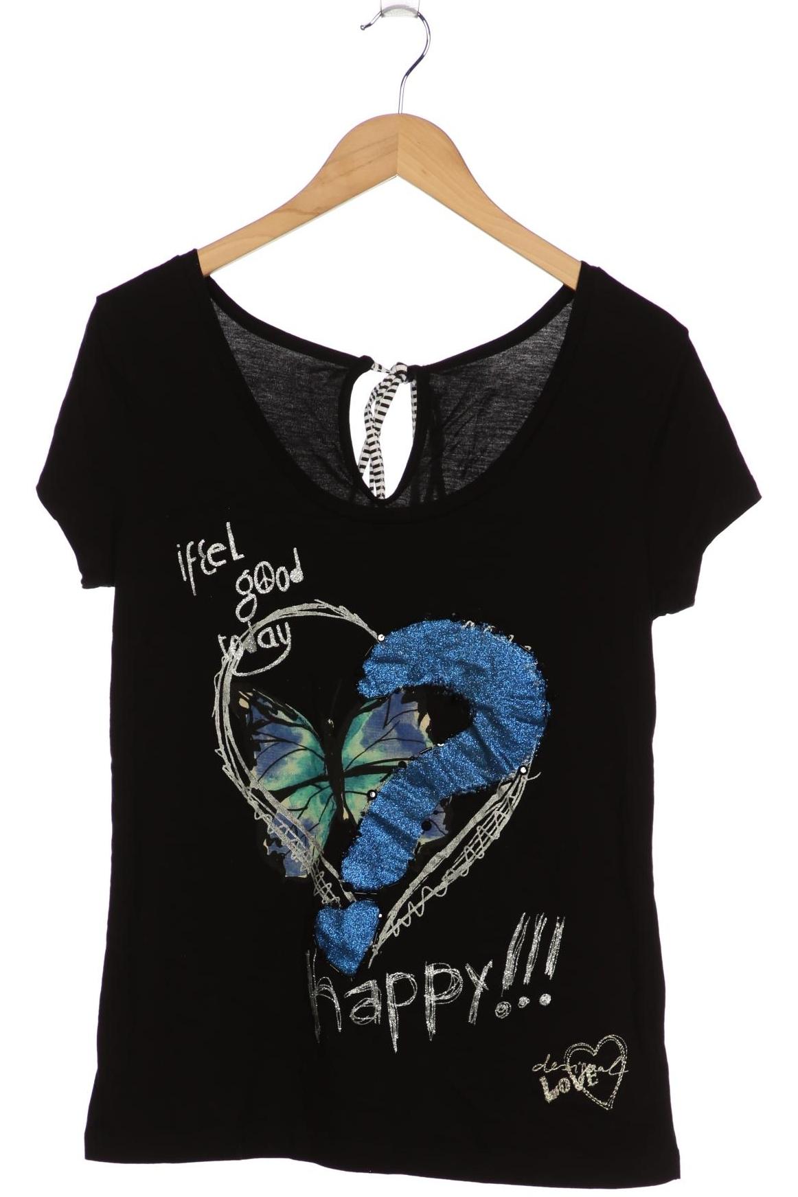 

Desigual Damen T-Shirt, schwarz, Gr. 44
