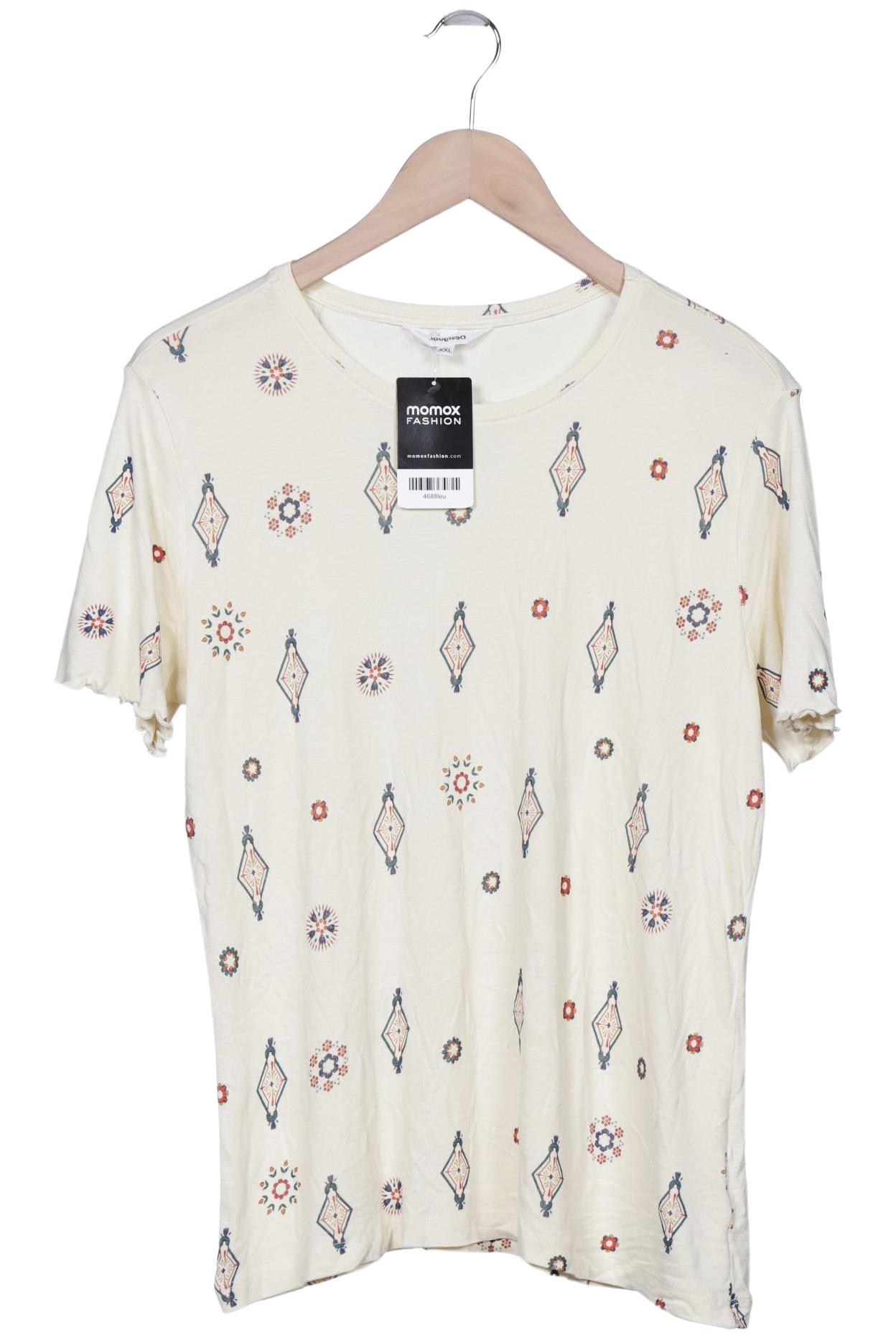 

Desigual Damen T-Shirt, cremeweiß, Gr. 46