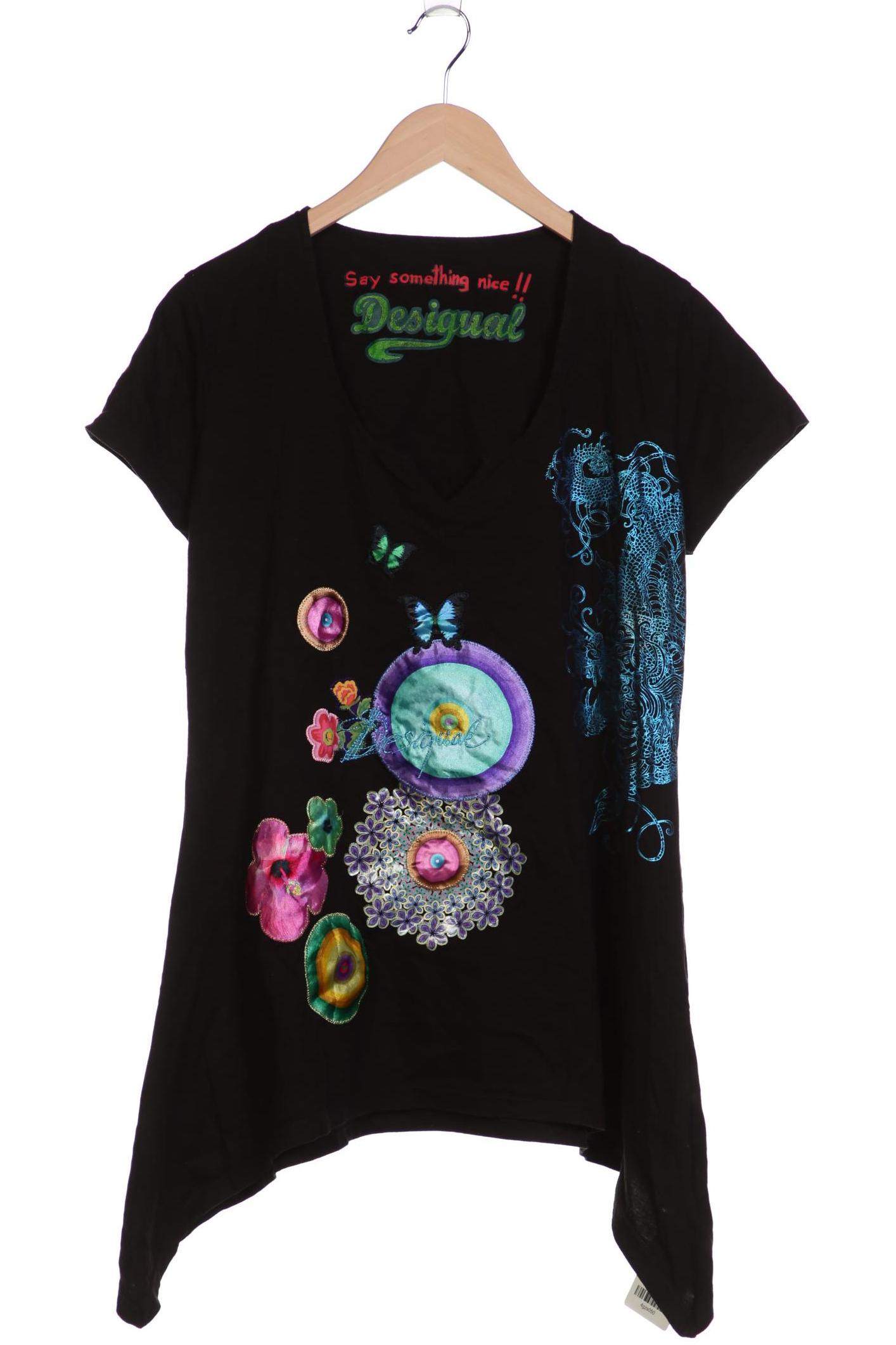 

Desigual Damen T-Shirt, schwarz, Gr. 46