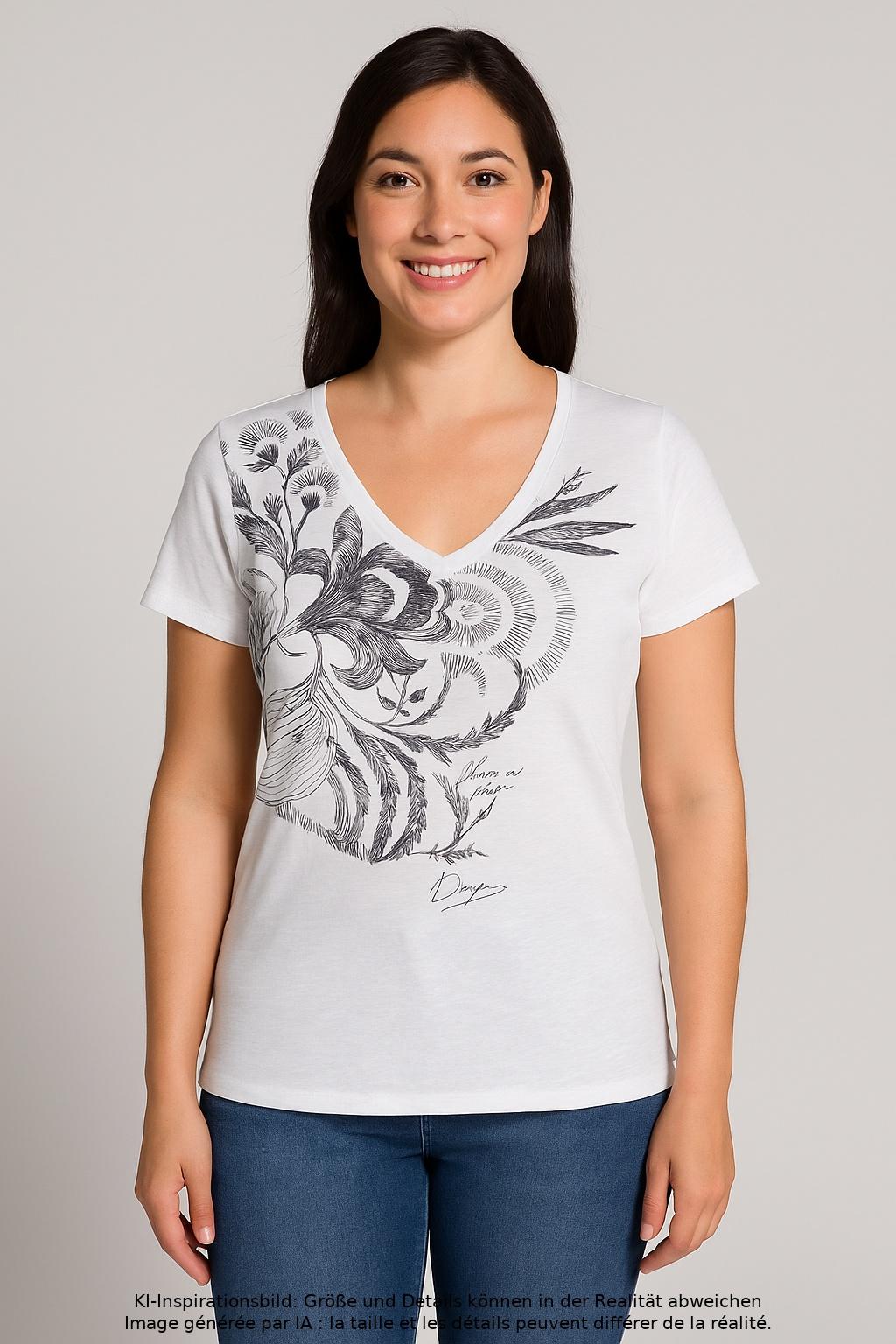 

Desigual Damen T-Shirt, weiß, Gr. 36