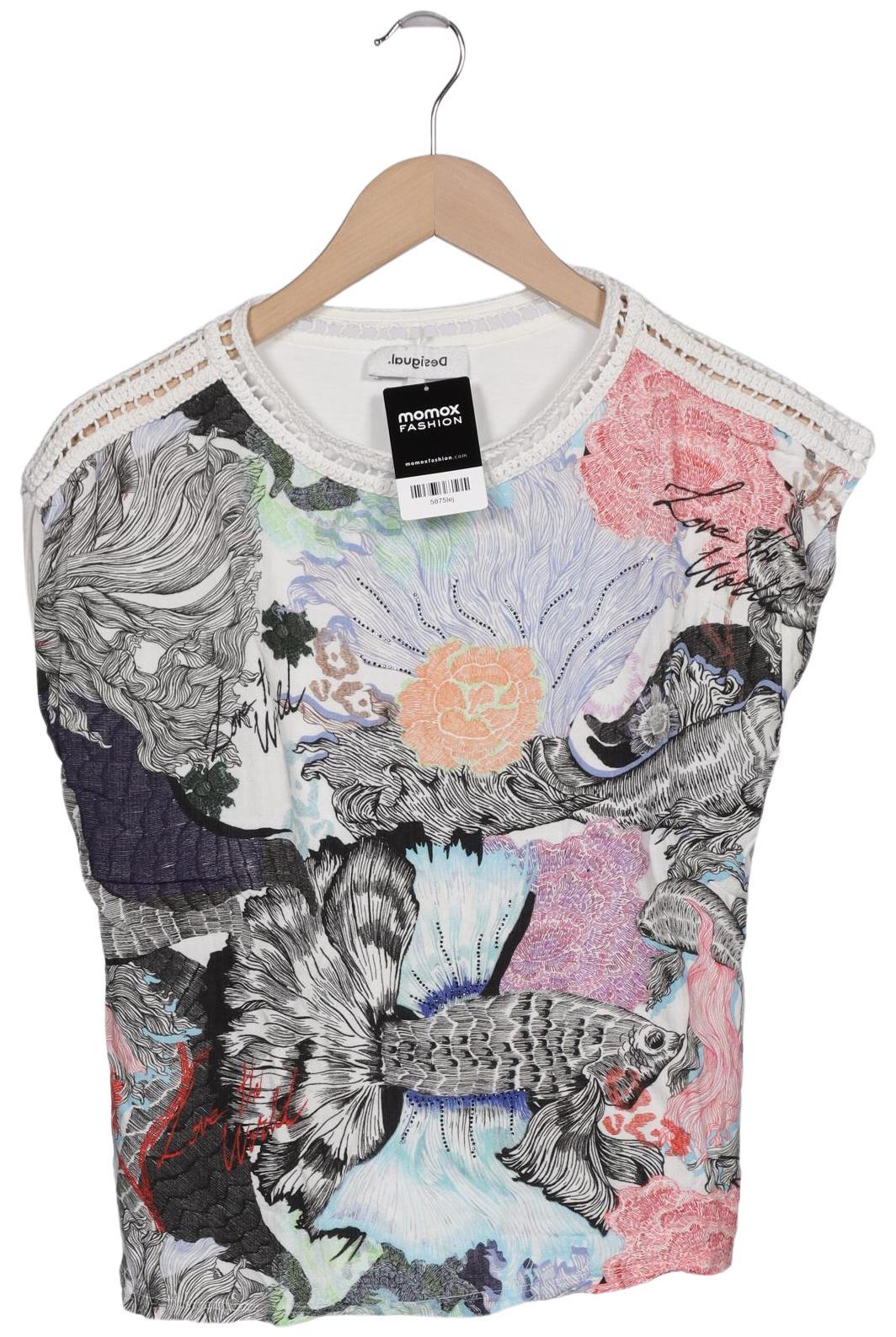 

Desigual Damen T-Shirt, weiß, Gr. 36