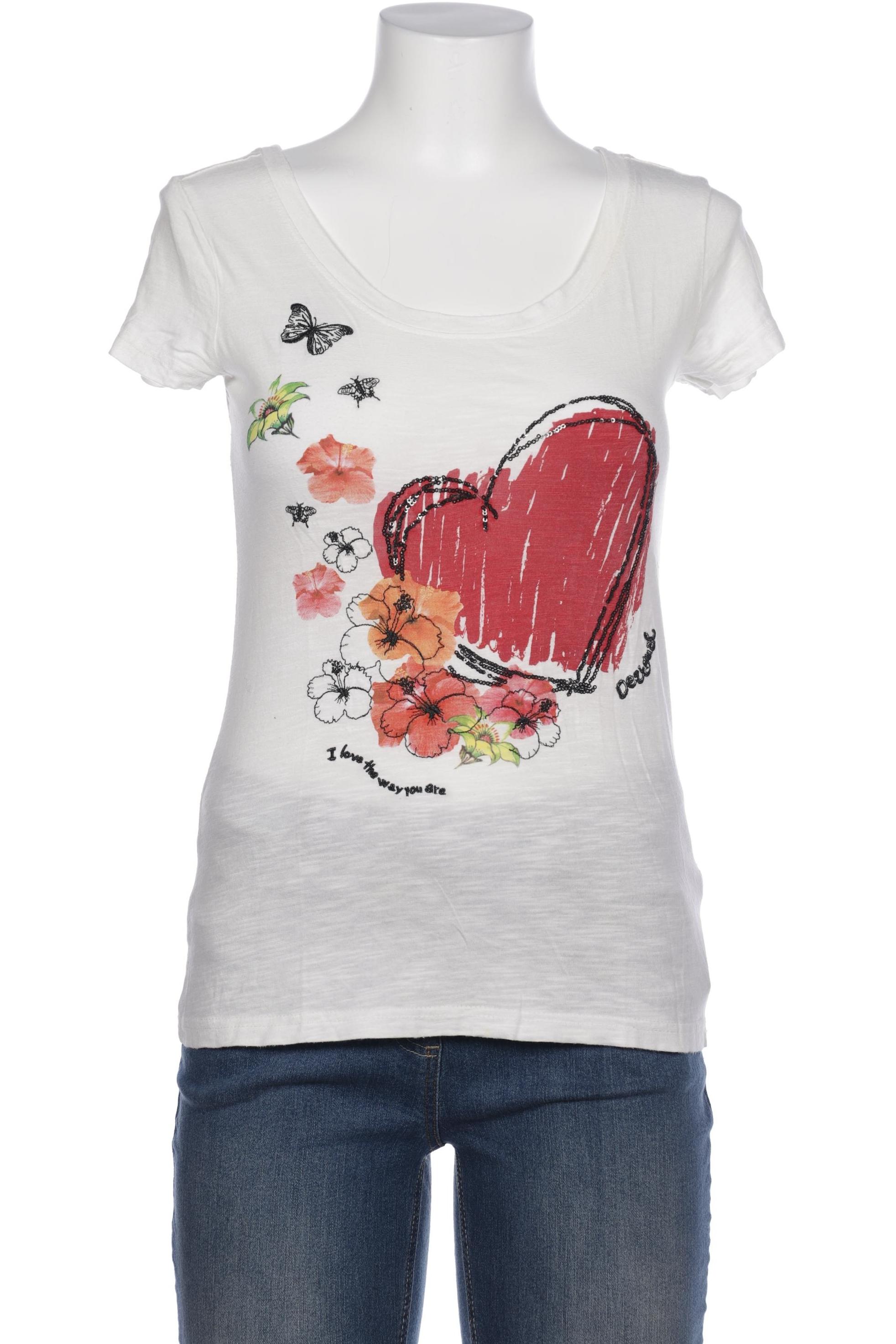 

Desigual Damen T-Shirt, weiß, Gr. 36
