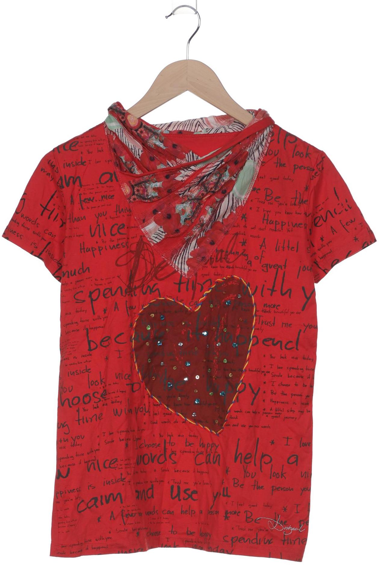 

Desigual Damen T-Shirt, rot, Gr. 44