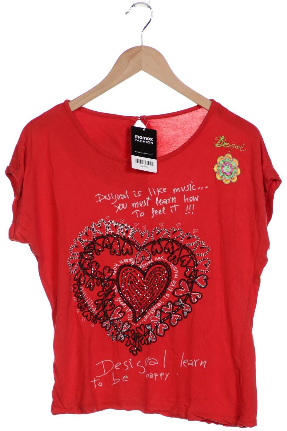 

Desigual Damen T-Shirt, rot, Gr. 44