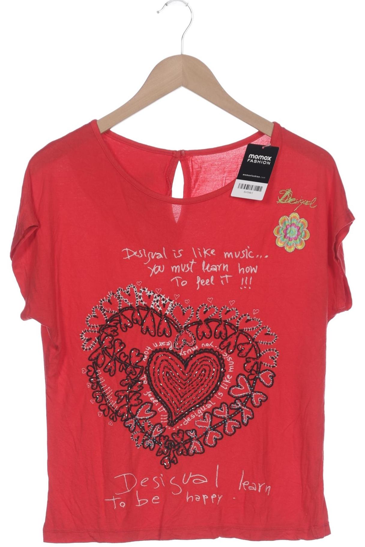 

Desigual Damen T-Shirt, rot, Gr. 44