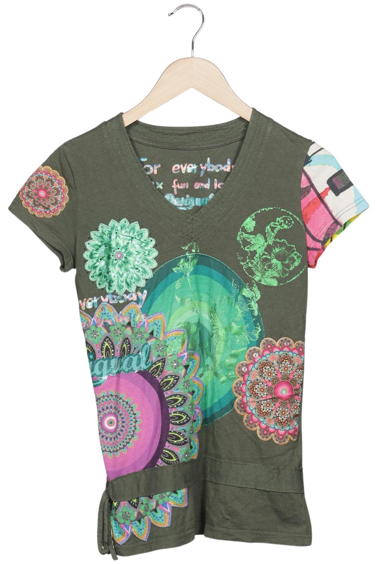 

Desigual Damen T-Shirt, grün, Gr. 36