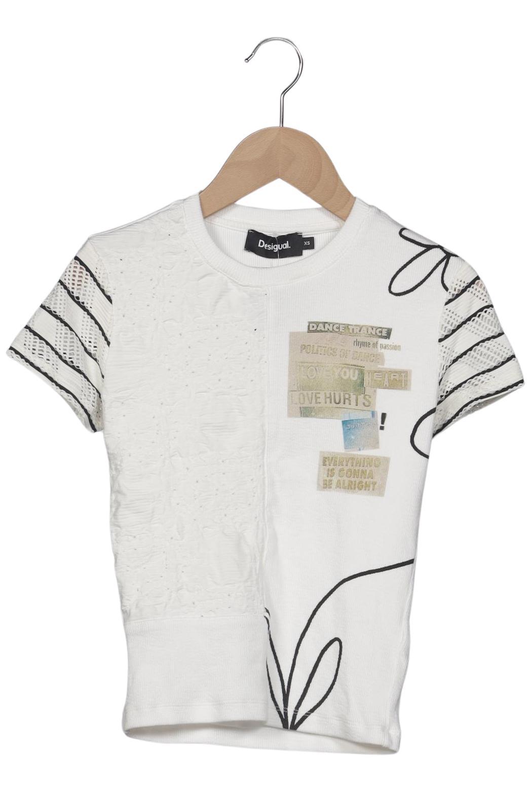 

Desigual Damen T-Shirt, weiß, Gr. 34