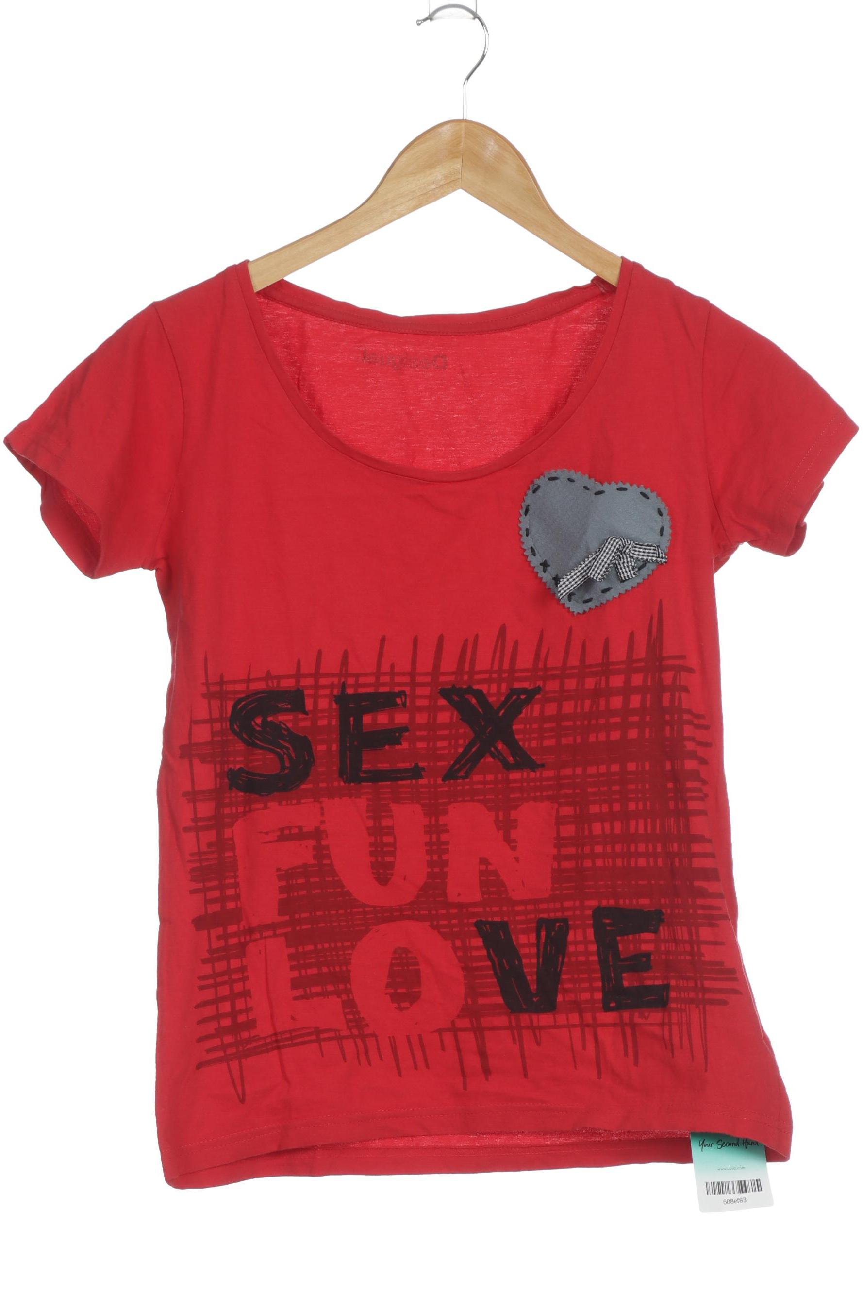 

Desigual Damen T-Shirt, rot, Gr. 36