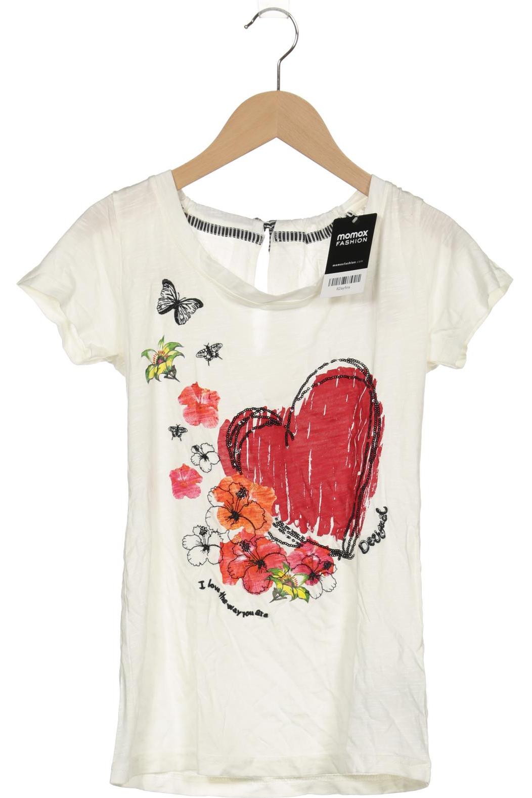 

Desigual Damen T-Shirt, cremeweiß