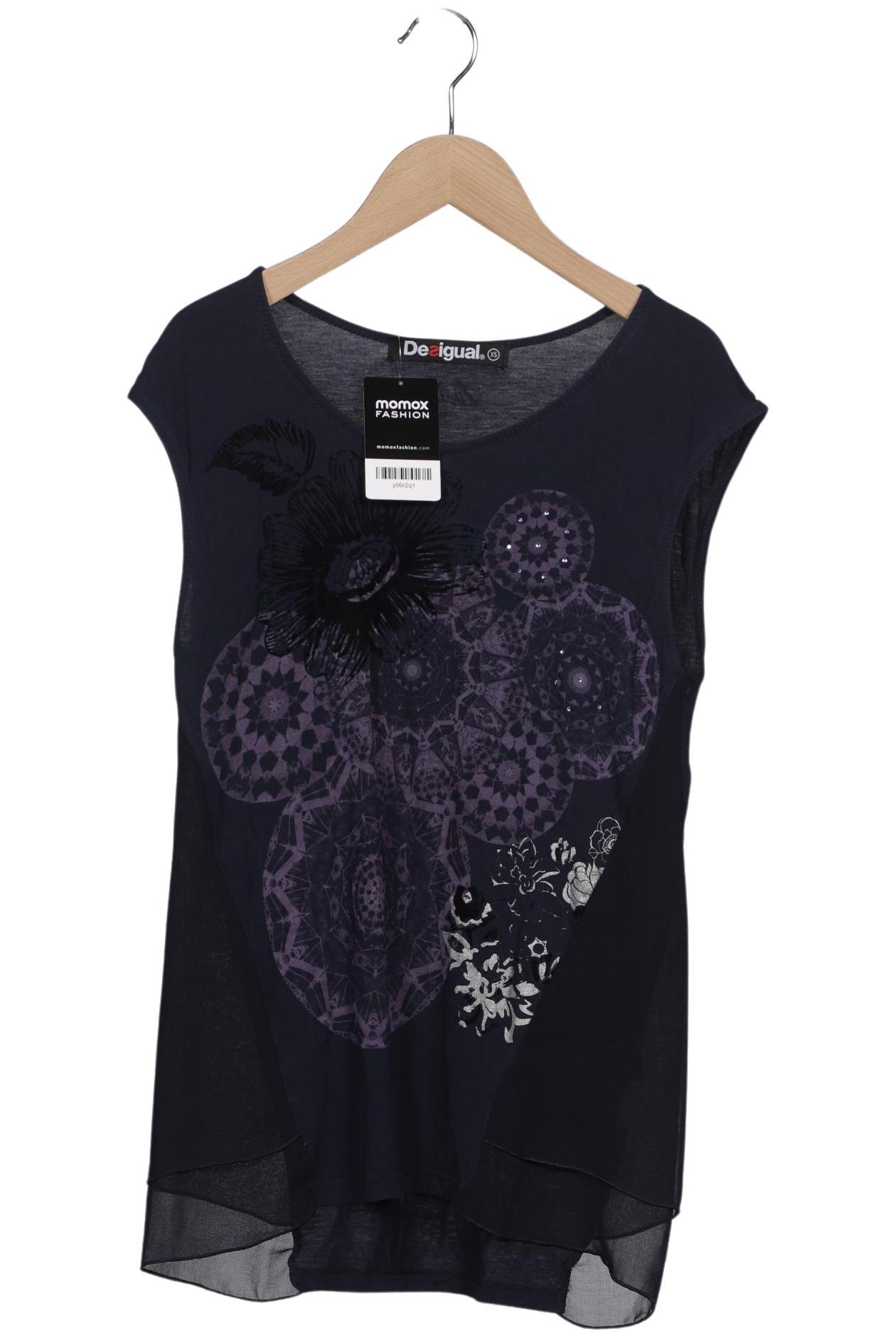 

Desigual Damen T-Shirt, marineblau, Gr. 34
