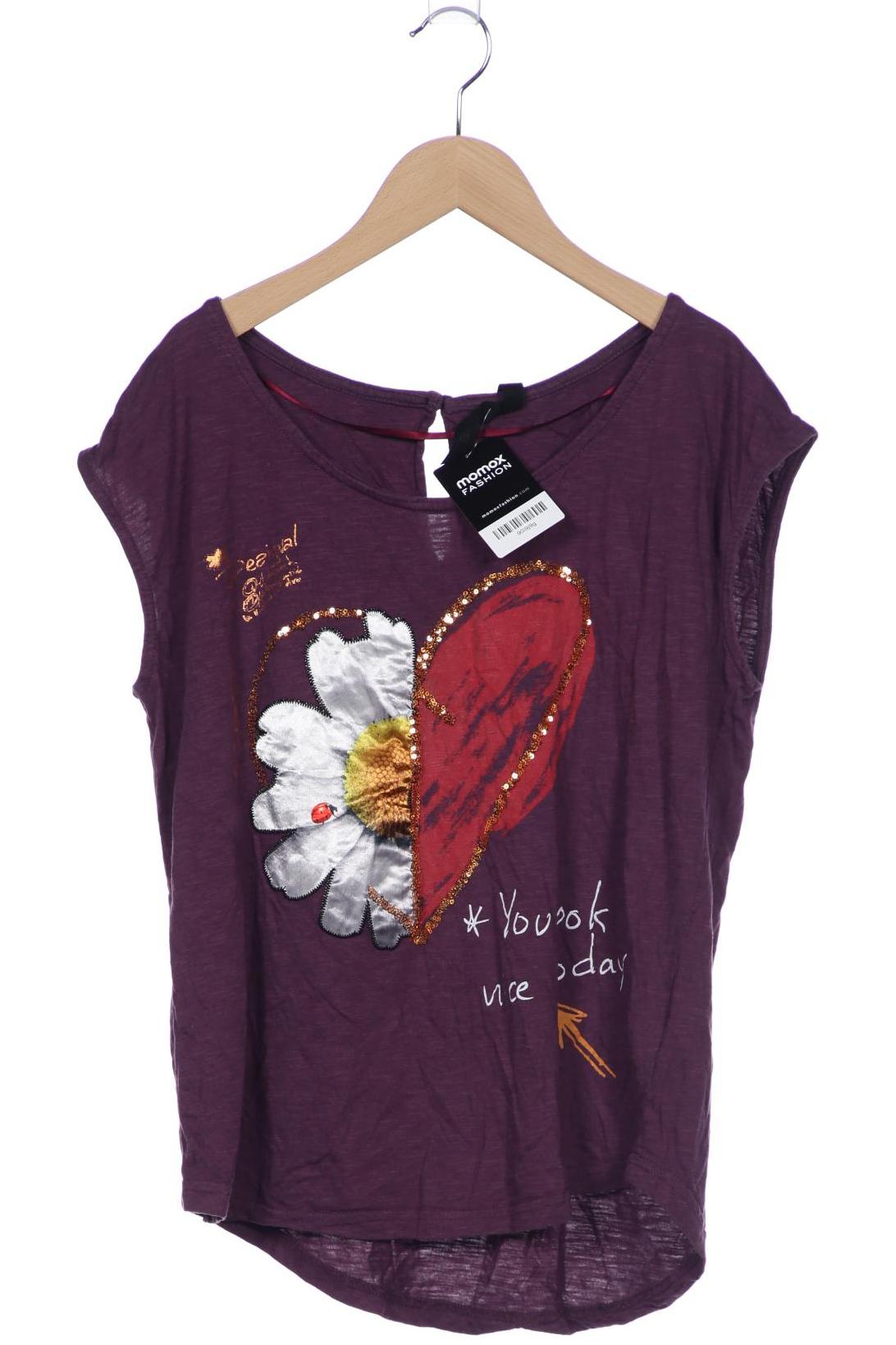 

Desigual Damen T-Shirt, bordeaux, Gr. 38
