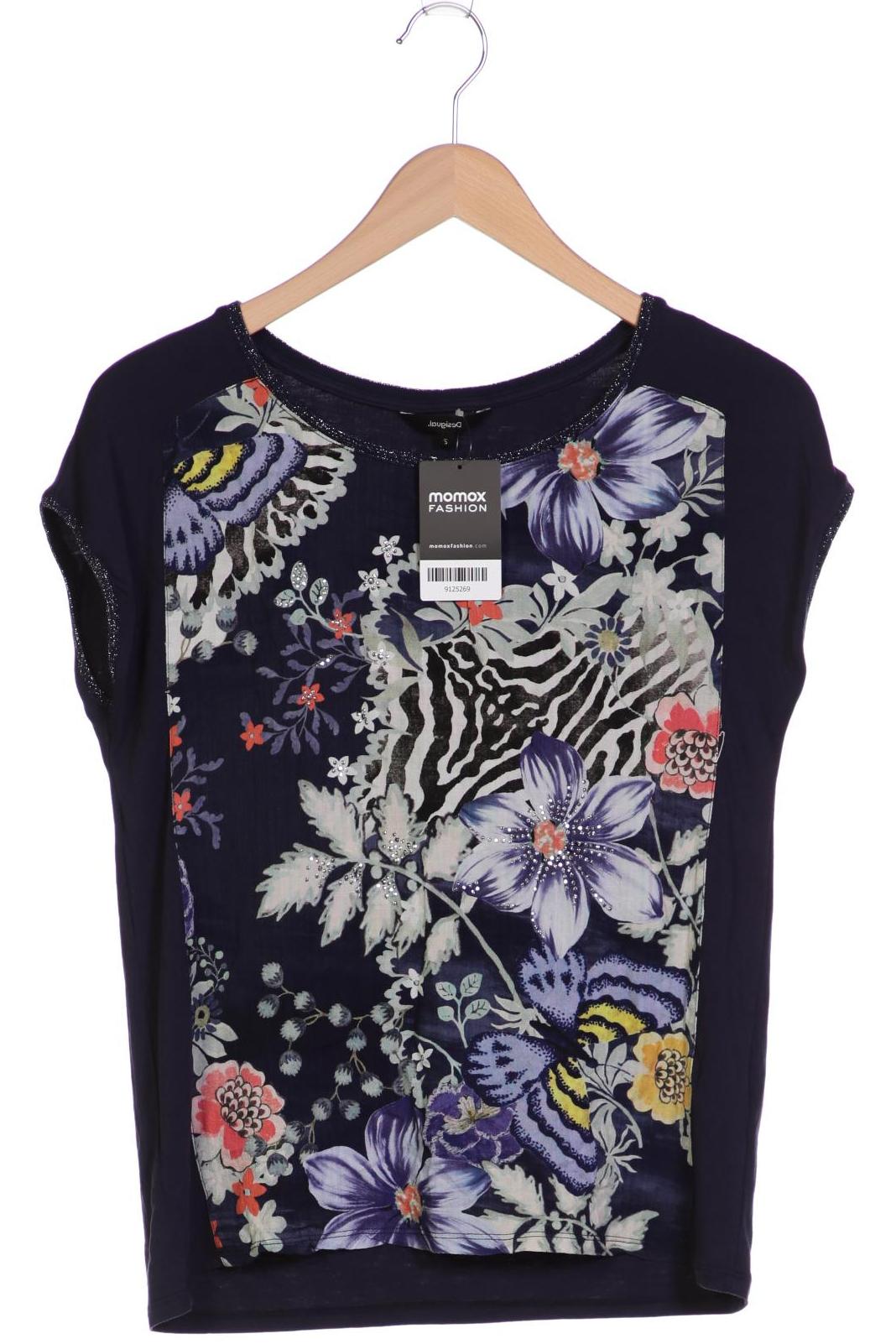 

Desigual Damen T-Shirt, marineblau, Gr. 36