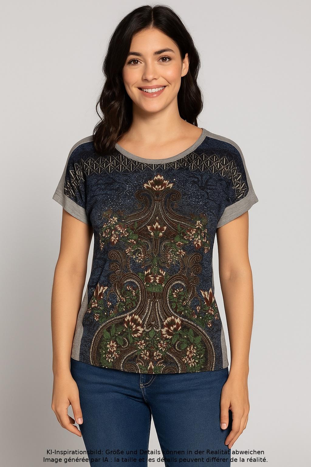 

Desigual Damen T-Shirt, grau, Gr. 36