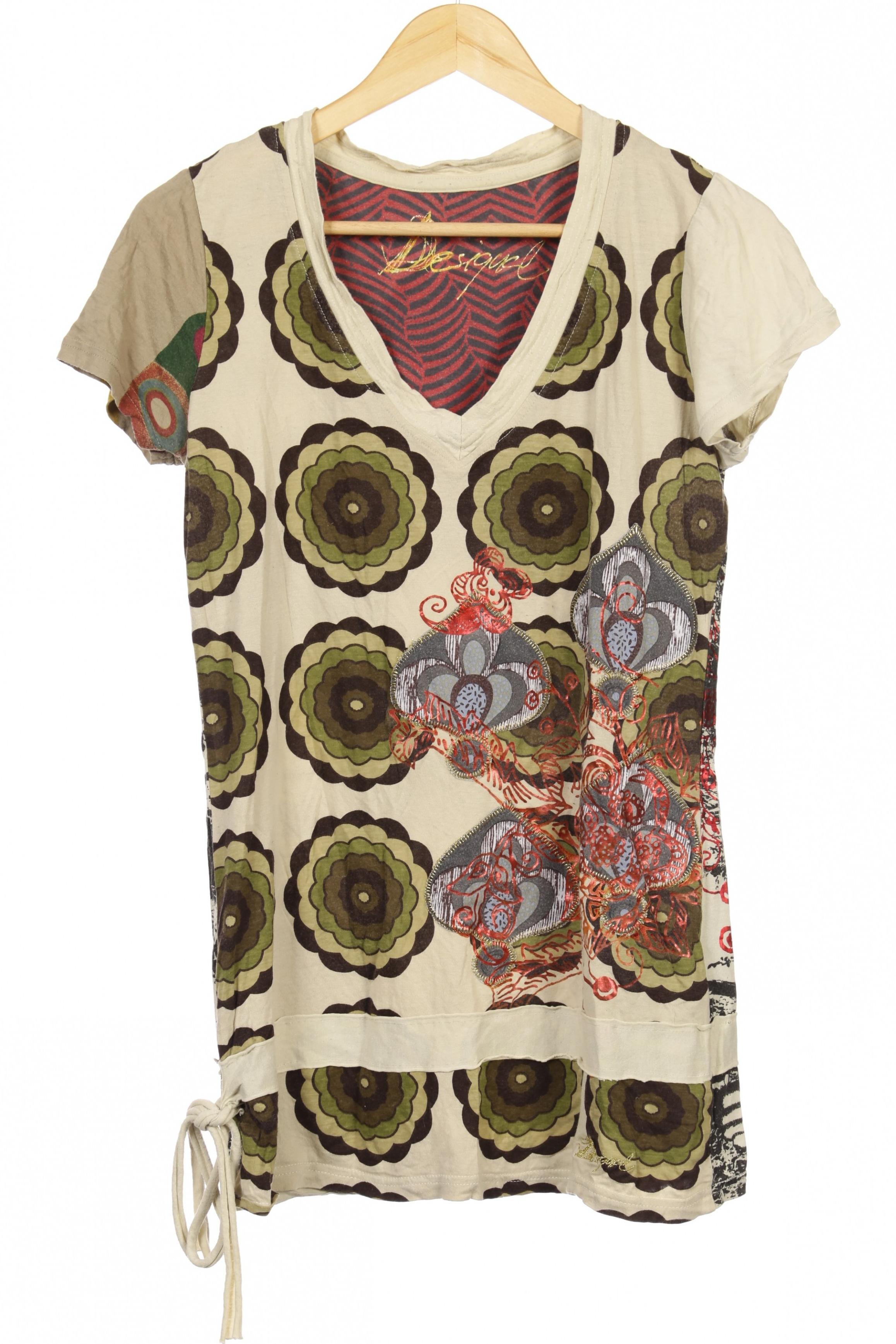 

Desigual Damen T-Shirt, mehrfarbig, Gr. 44