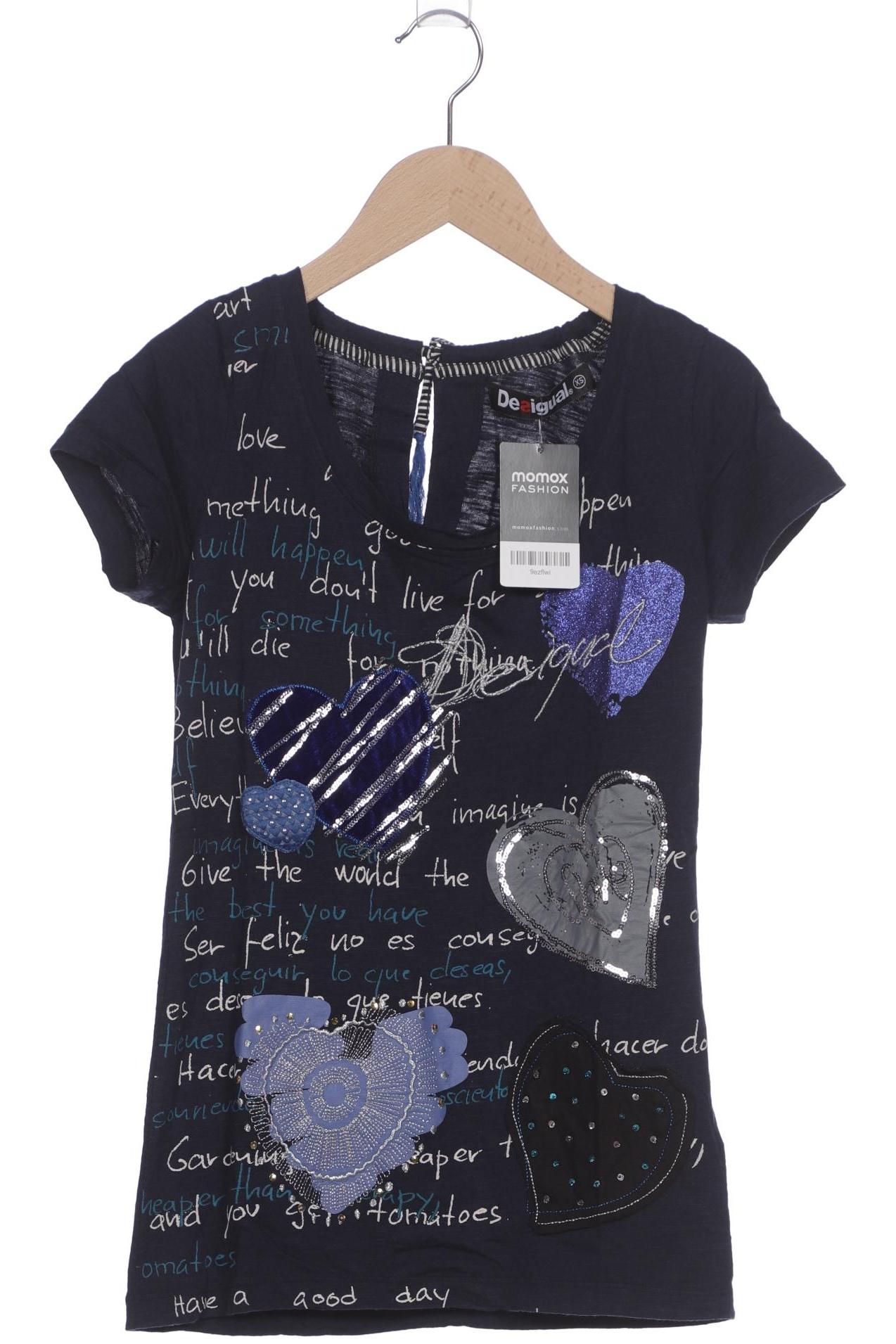 

Desigual Damen T-Shirt, marineblau, Gr. 34
