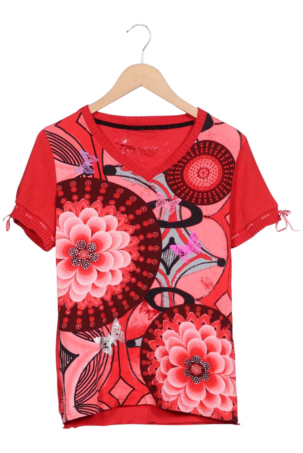 

Desigual Damen T-Shirt, rot, Gr. 44