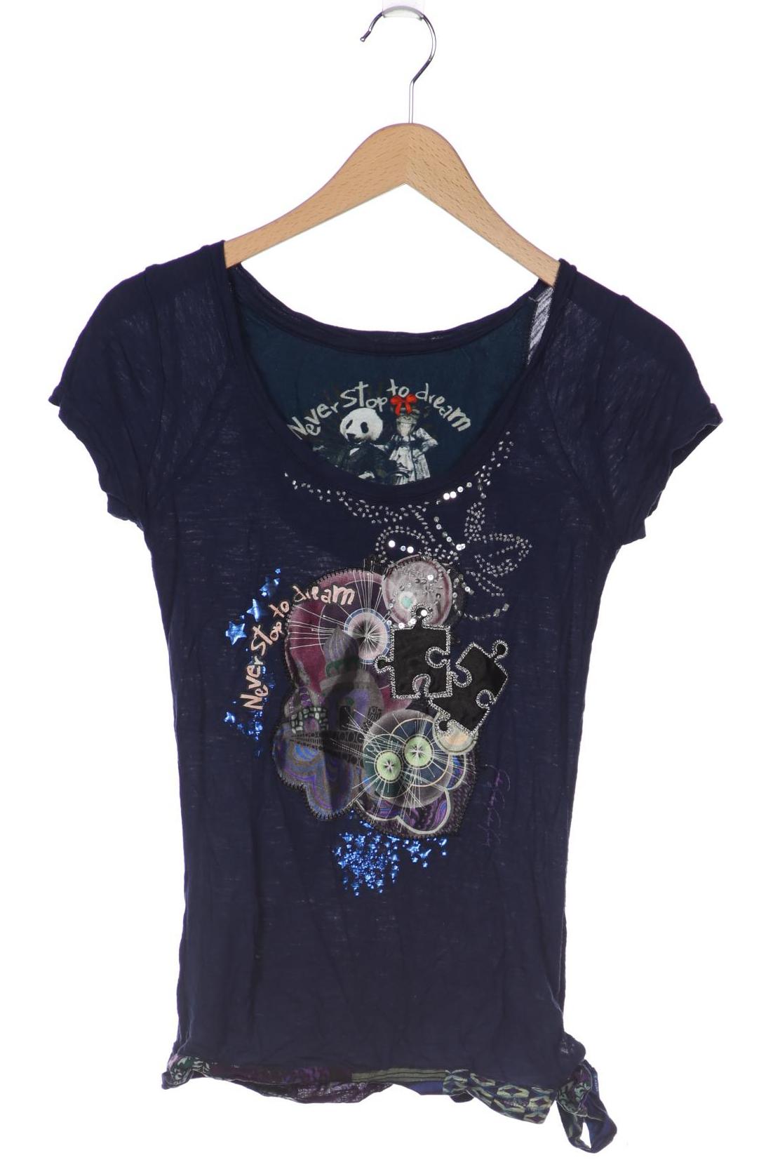 

Desigual Damen T-Shirt, marineblau, Gr. 36