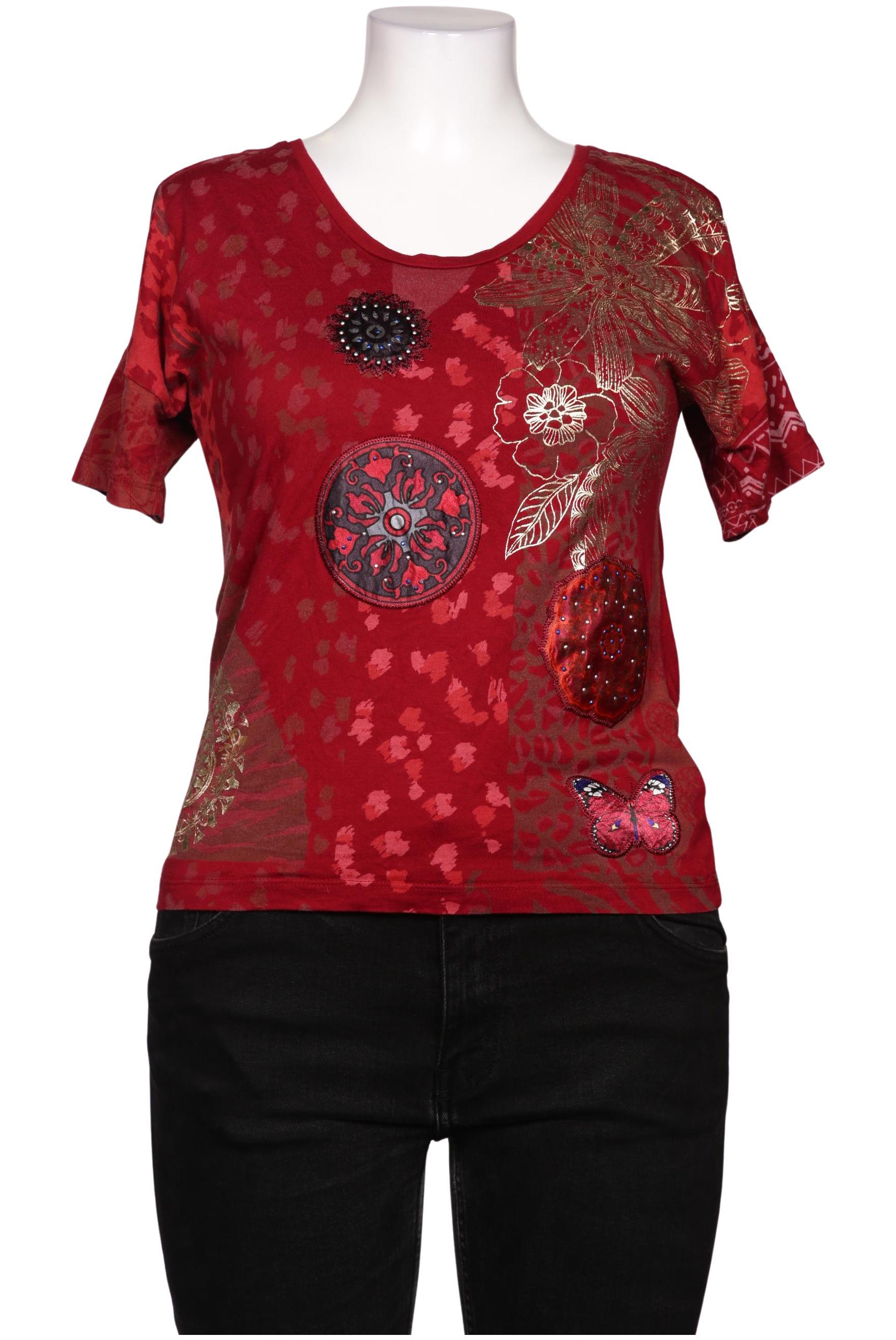 

Desigual Damen T-Shirt, rot, Gr. 34