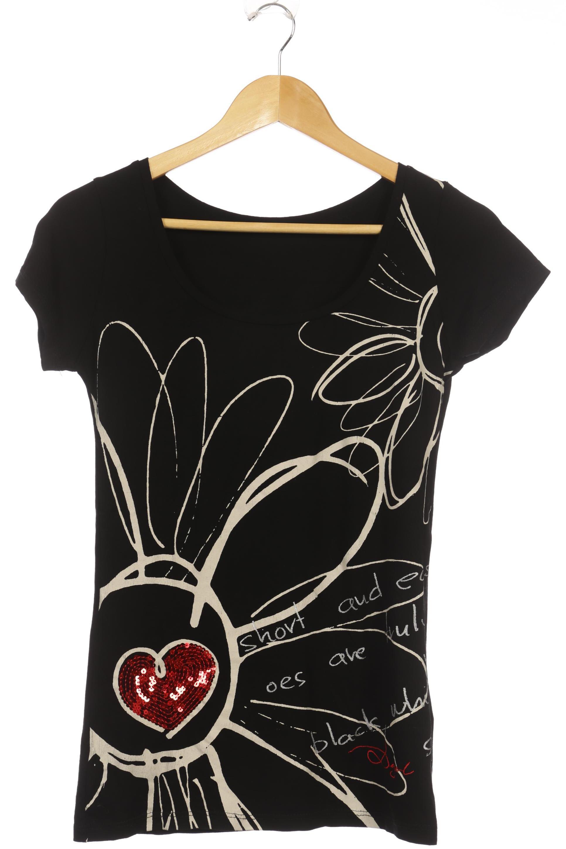 

Desigual Damen T-Shirt, schwarz, Gr.