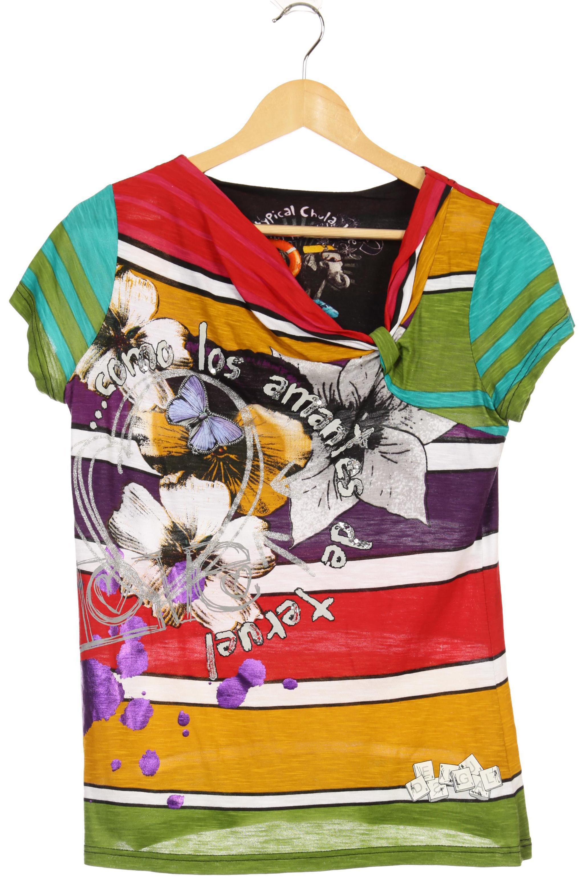 

Desigual Damen T-Shirt, mehrfarbig, Gr.