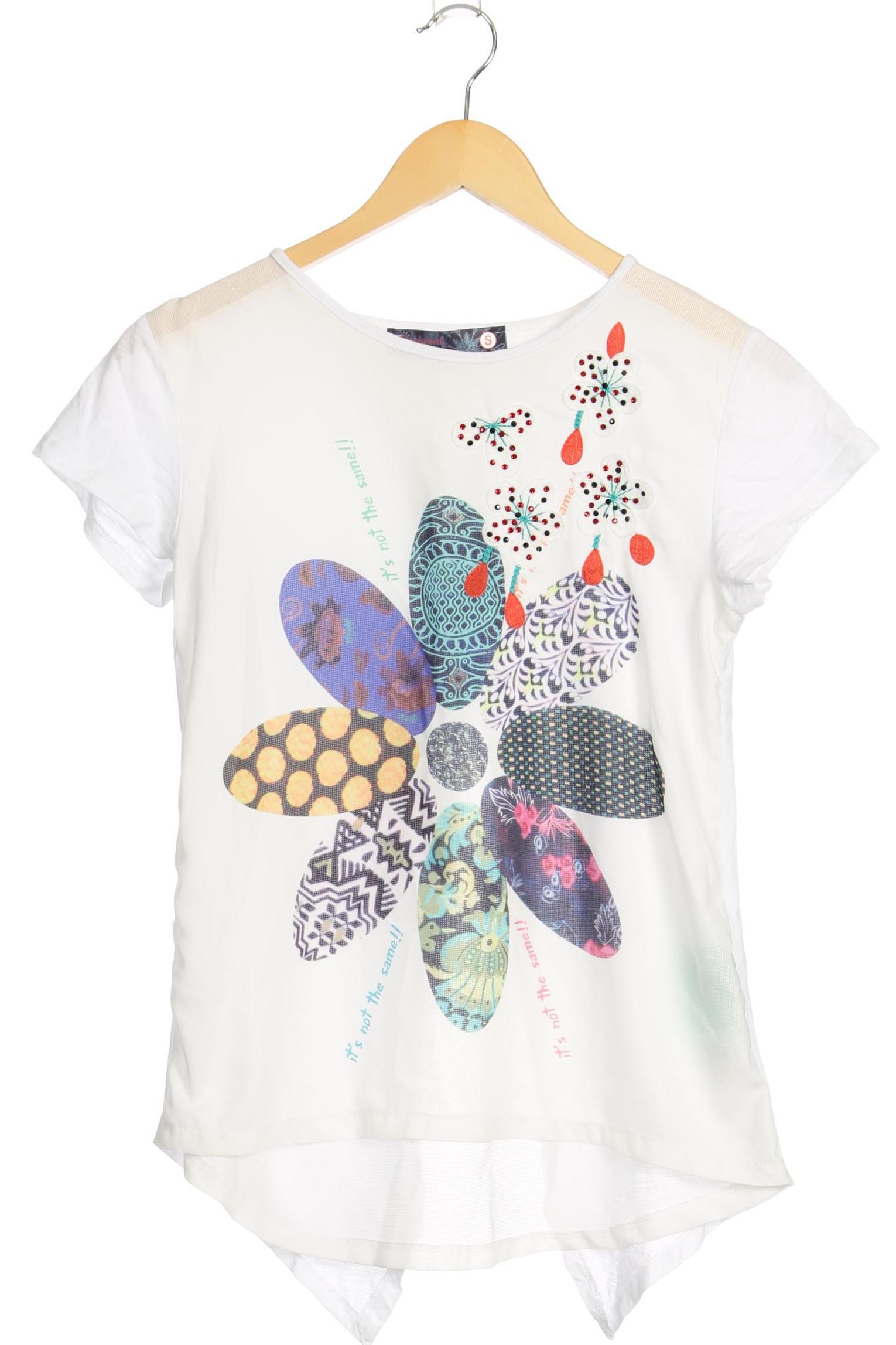 

Desigual Damen T-Shirt, weiß, Gr.