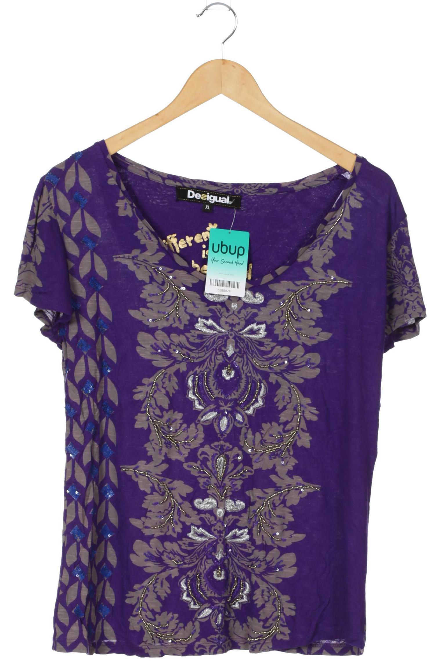 

Desigual Damen T-Shirt, lila, Gr.