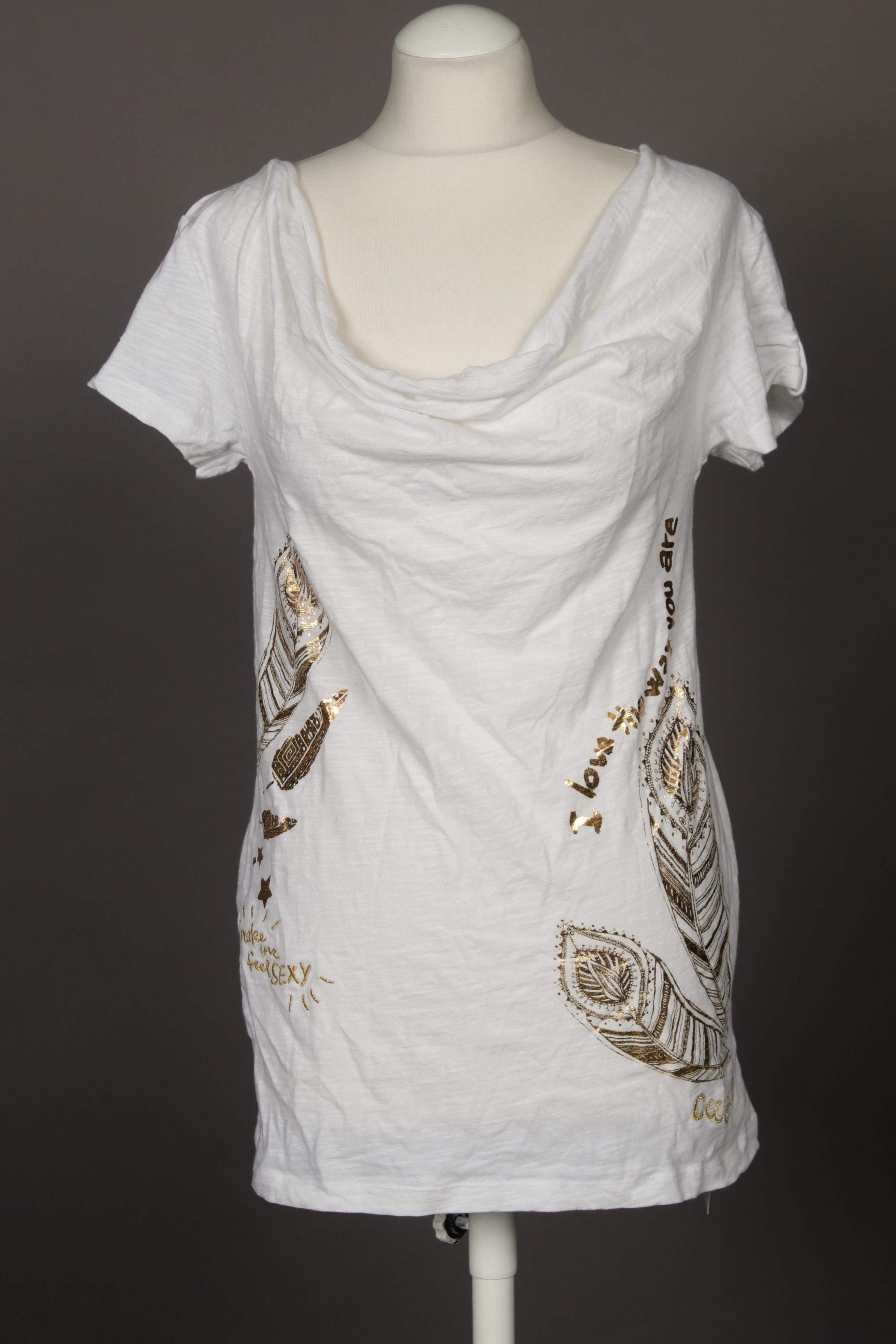 

Desigual Damen T-Shirt, weiß, Gr.