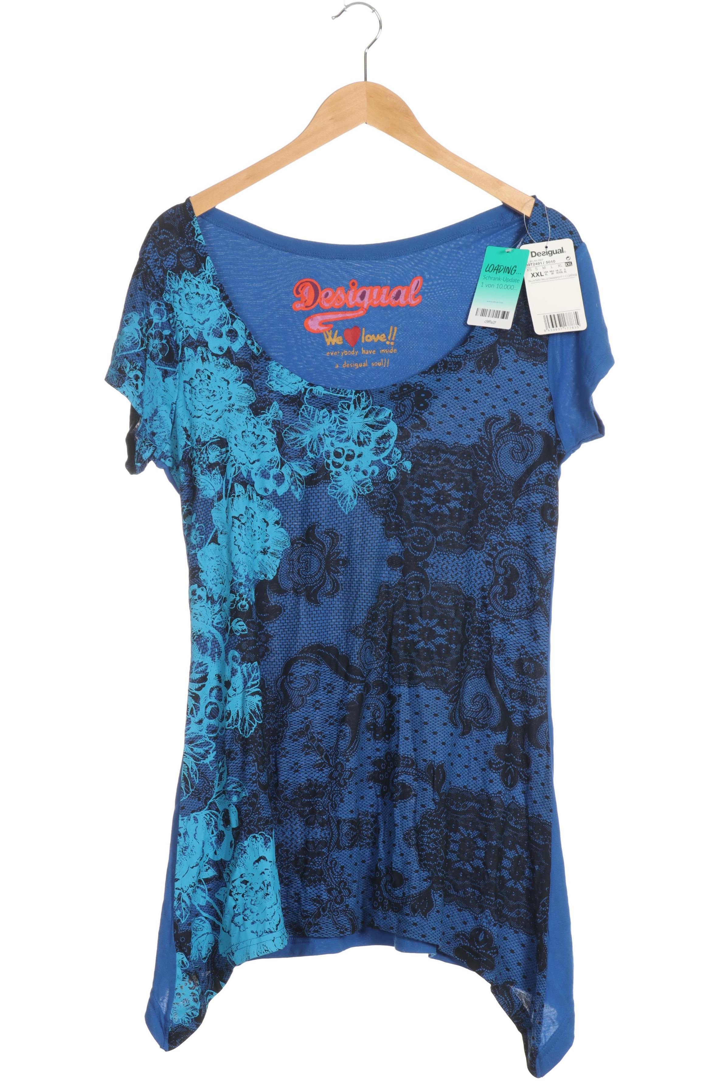 

Desigual Damen T-Shirt, blau, Gr.
