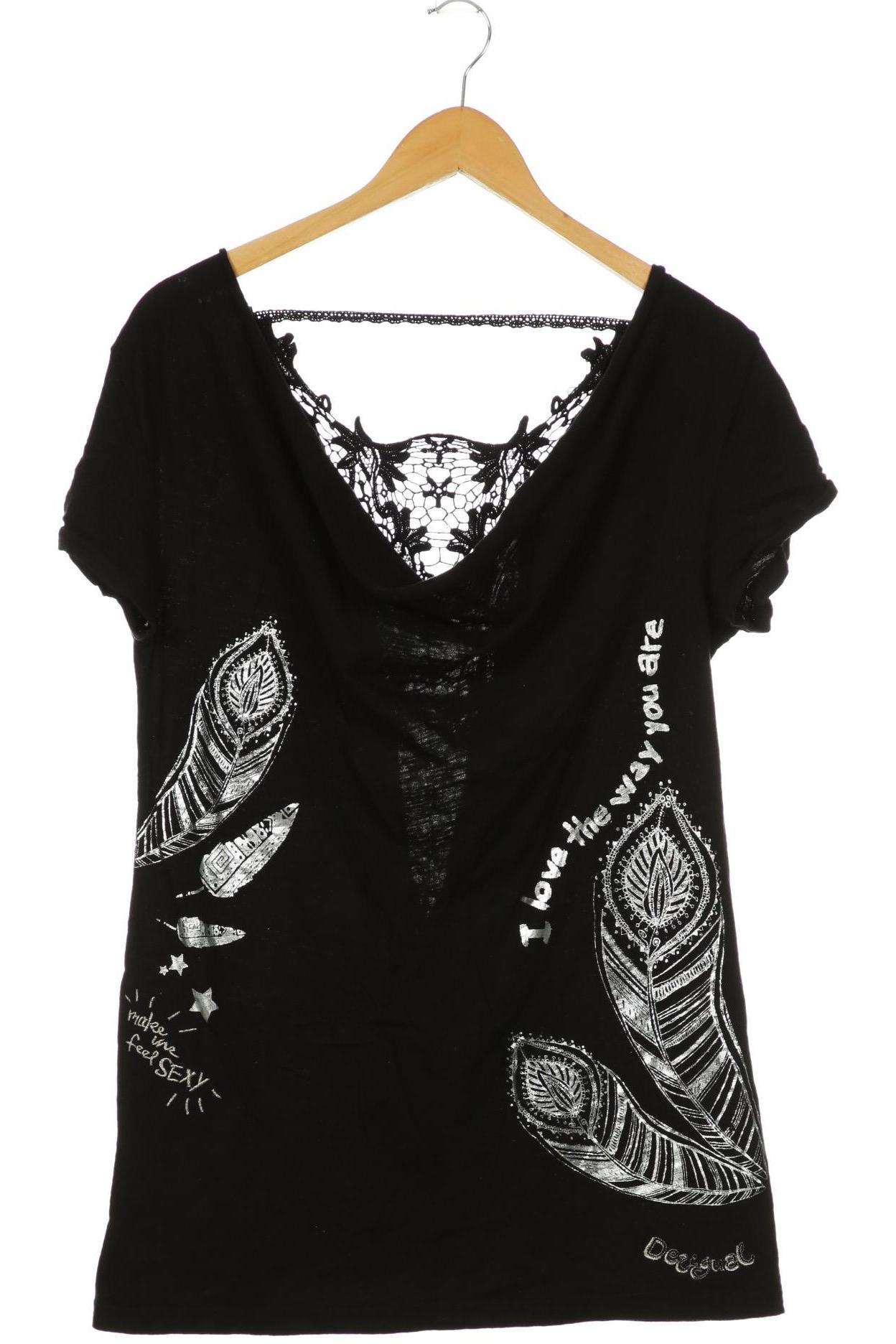

Desigual Damen T-Shirt, schwarz, Gr.