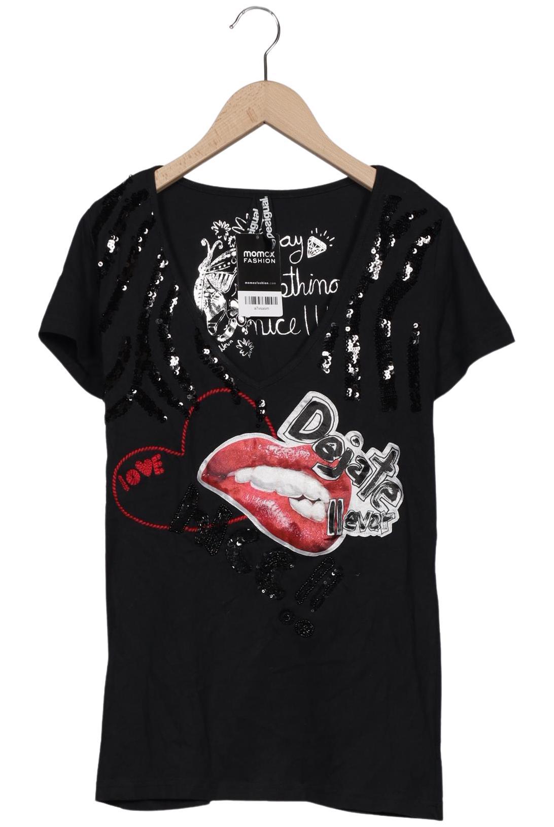 

Desigual Damen T-Shirt, schwarz, Gr. 38