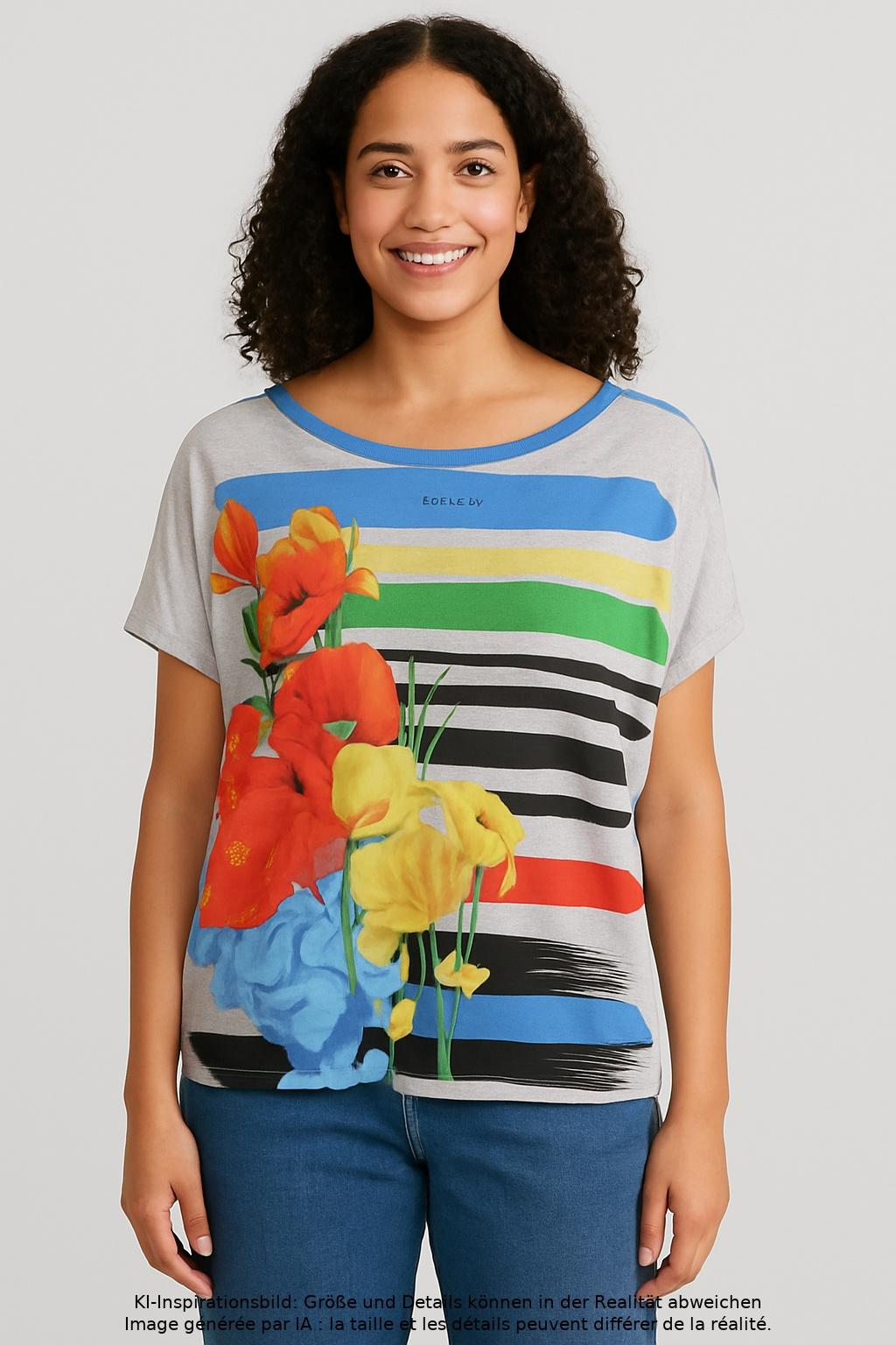 

Desigual Damen T-Shirt, mehrfarbig, Gr. 46