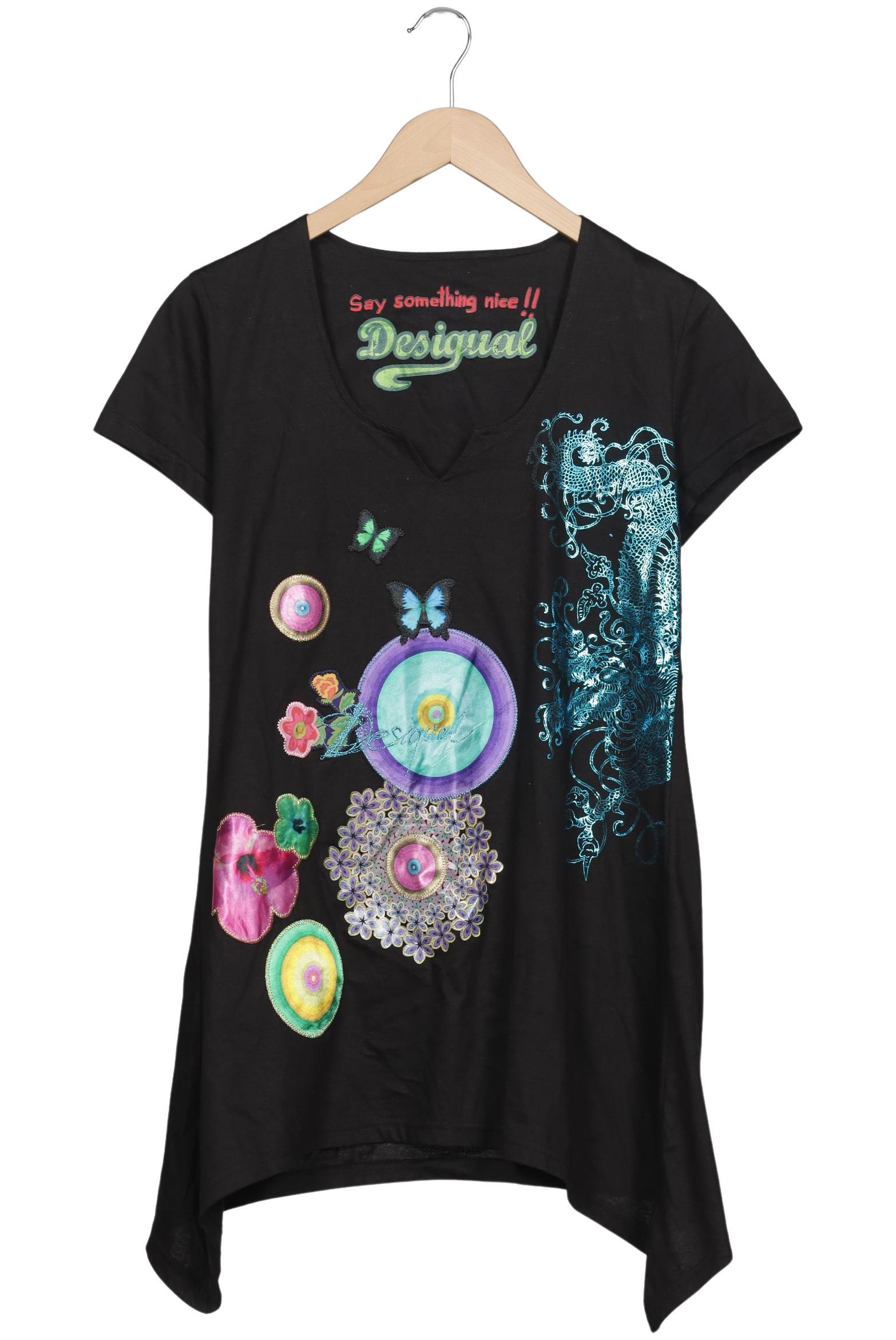 

Desigual Damen T-Shirt, schwarz, Gr. 42