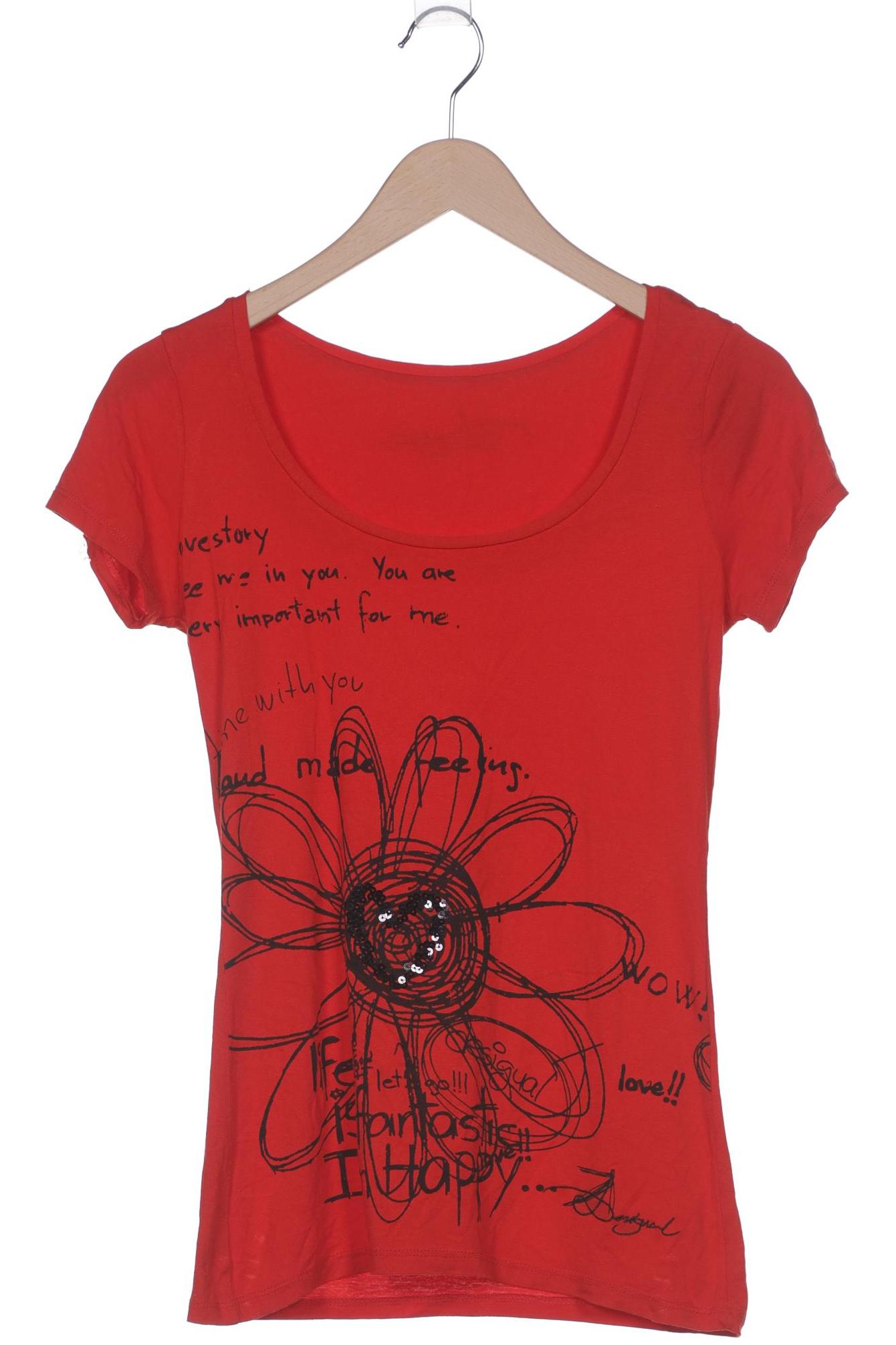 

Desigual Damen T-Shirt, rot, Gr. 36