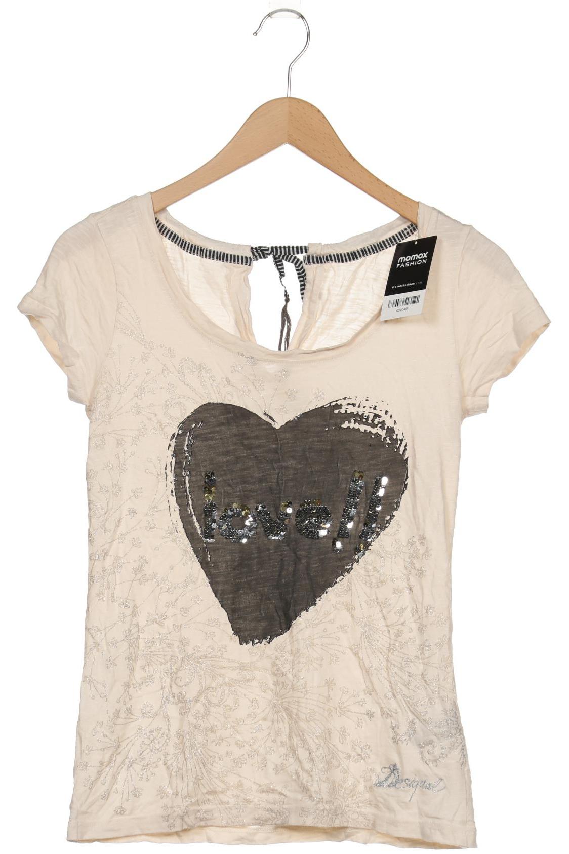 

Desigual Damen T-Shirt, cremeweiß