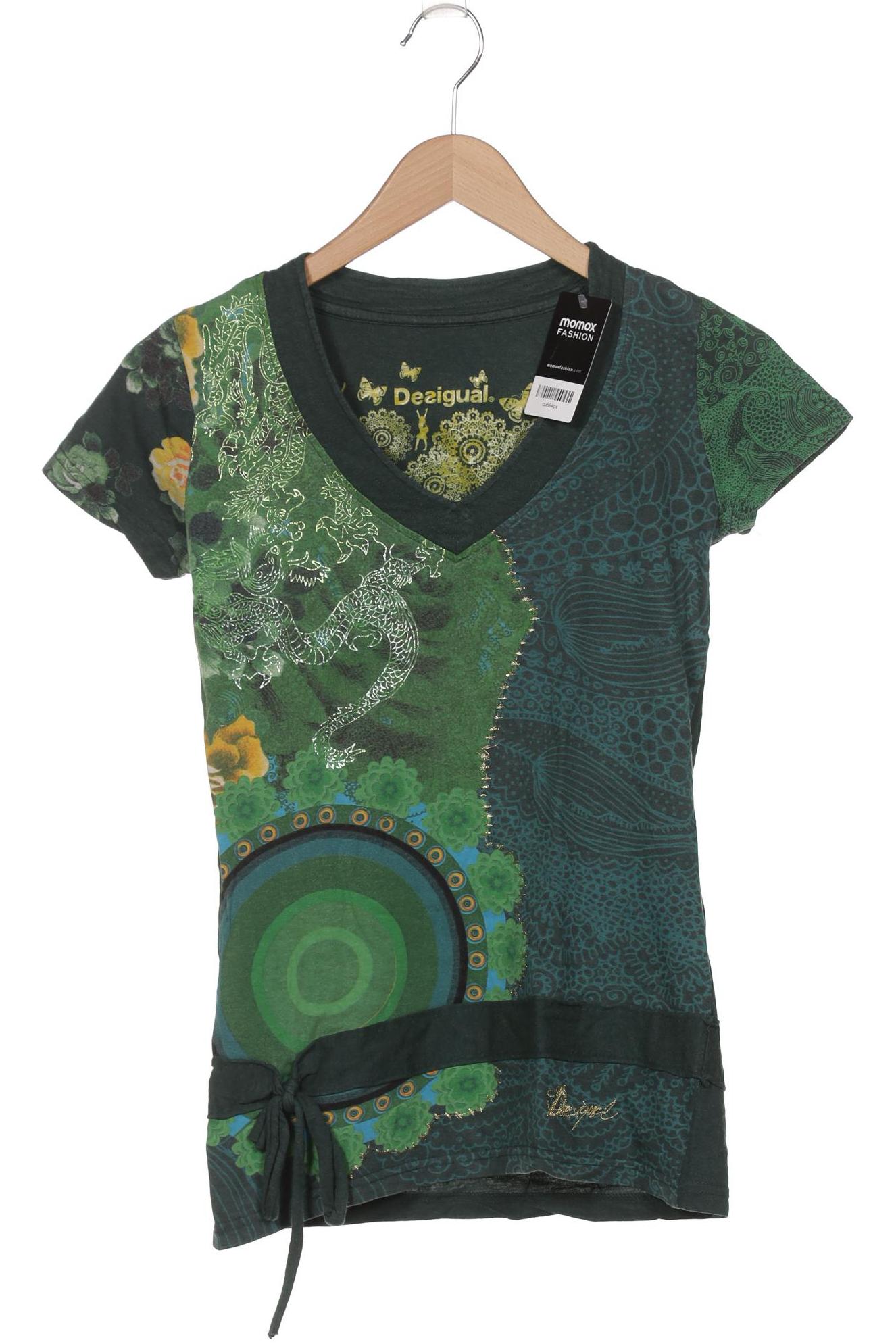 

Desigual Damen T-Shirt, grün, Gr. 34