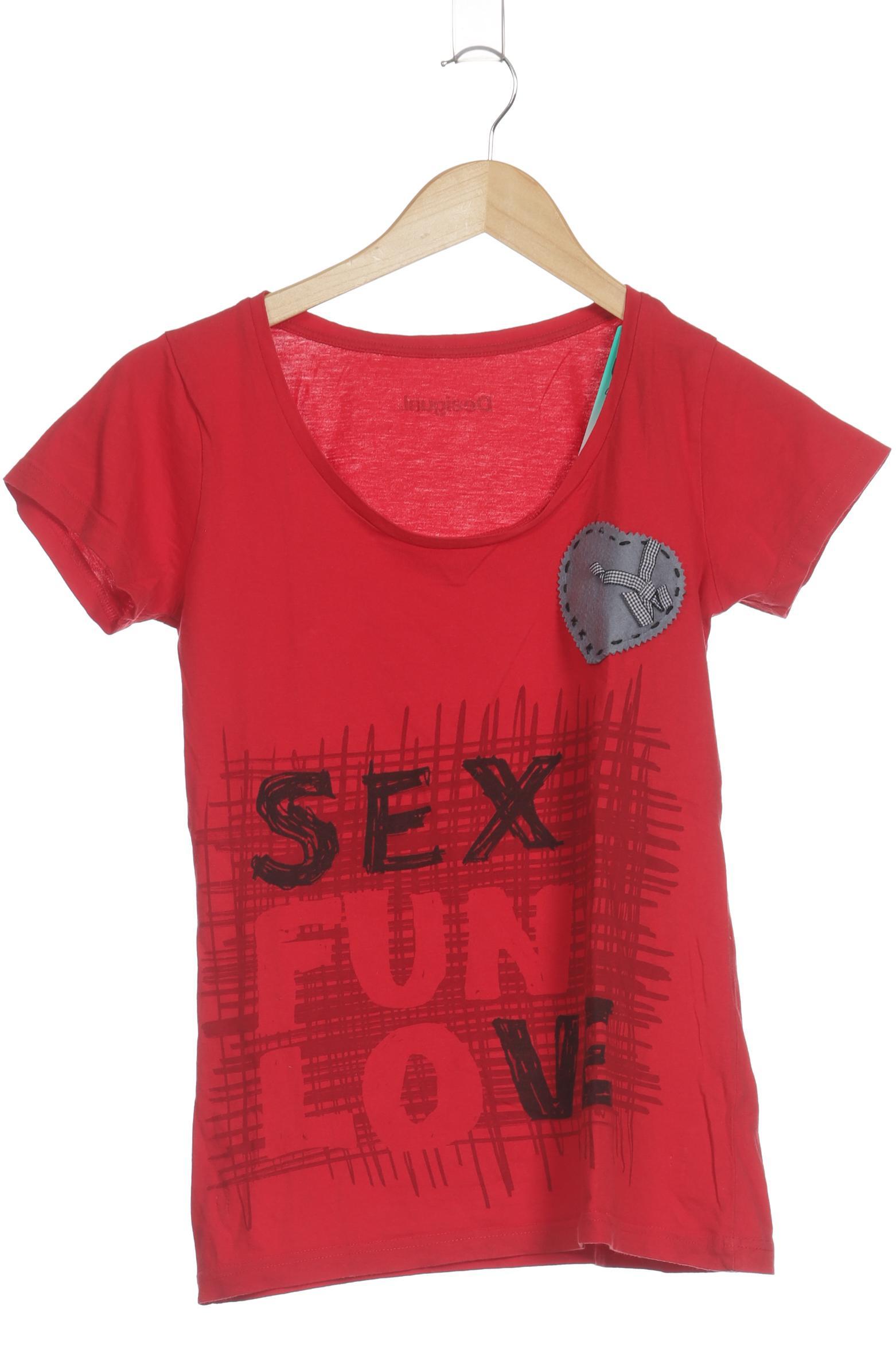 

Desigual Damen T-Shirt, rot, Gr. 36