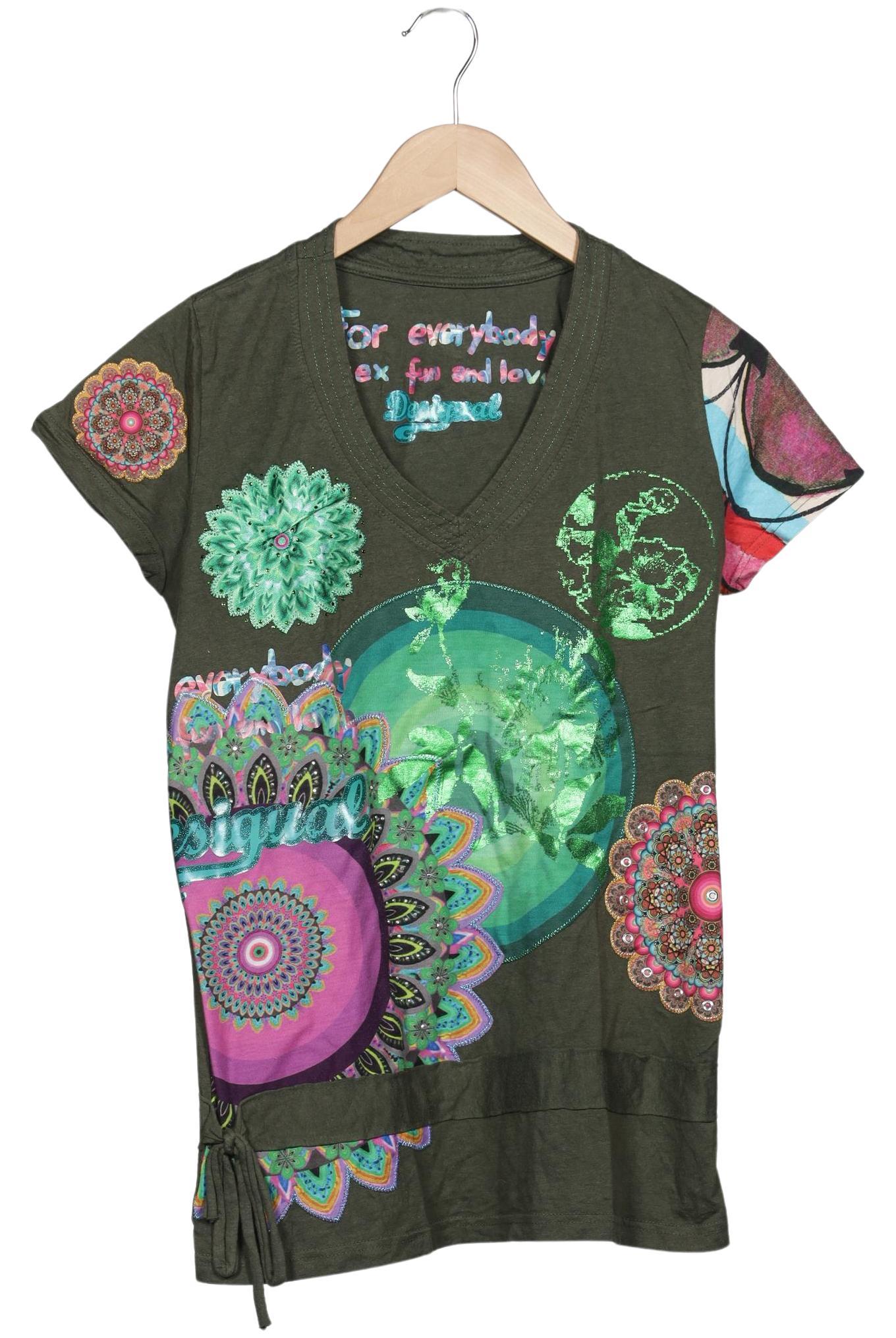 

Desigual Damen T-Shirt, grün, Gr. 38
